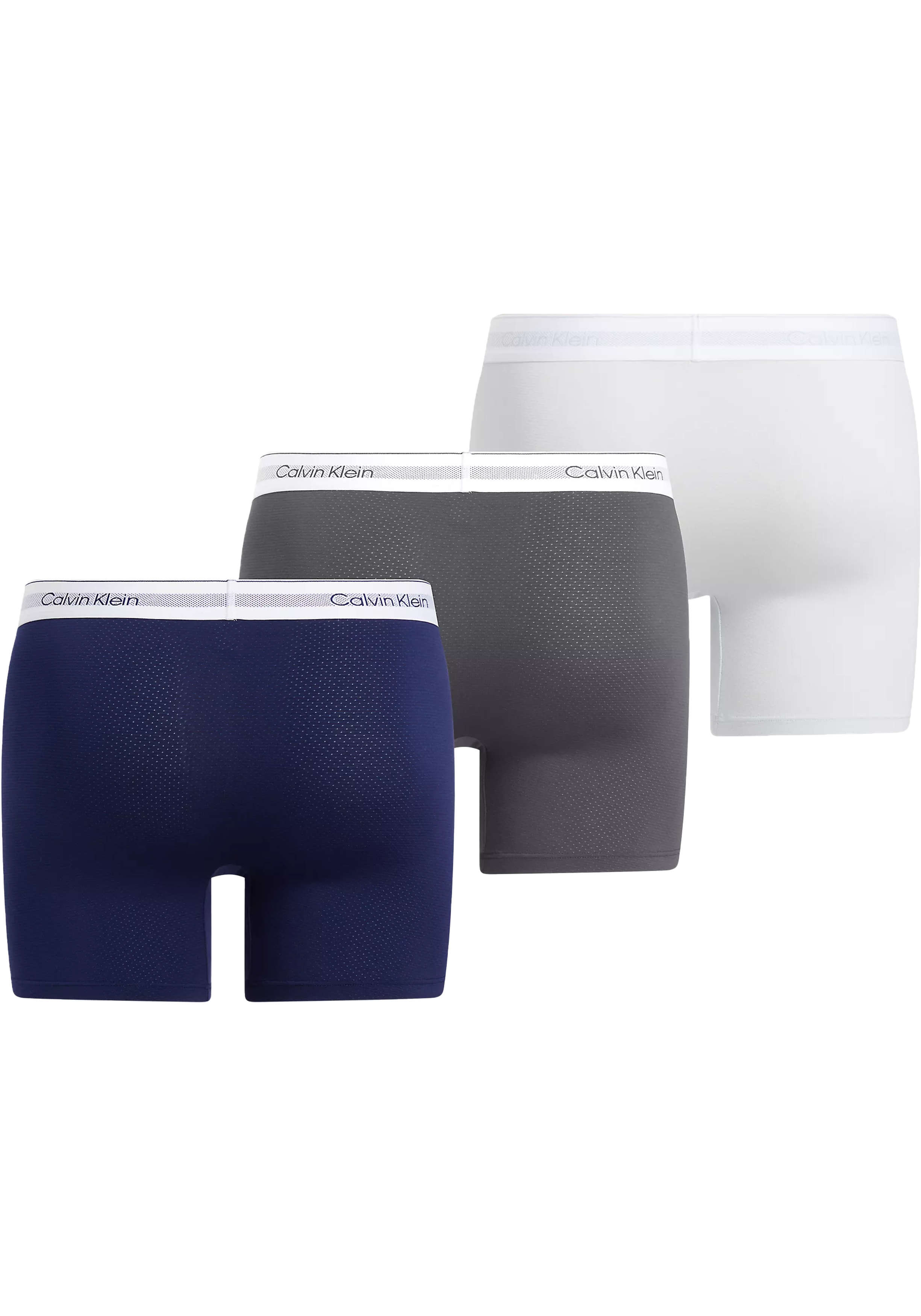 Calvin Klein Boxer Briefs (3-pack), heren boxers extra lang, blauw, grijs, heel lichtblauw