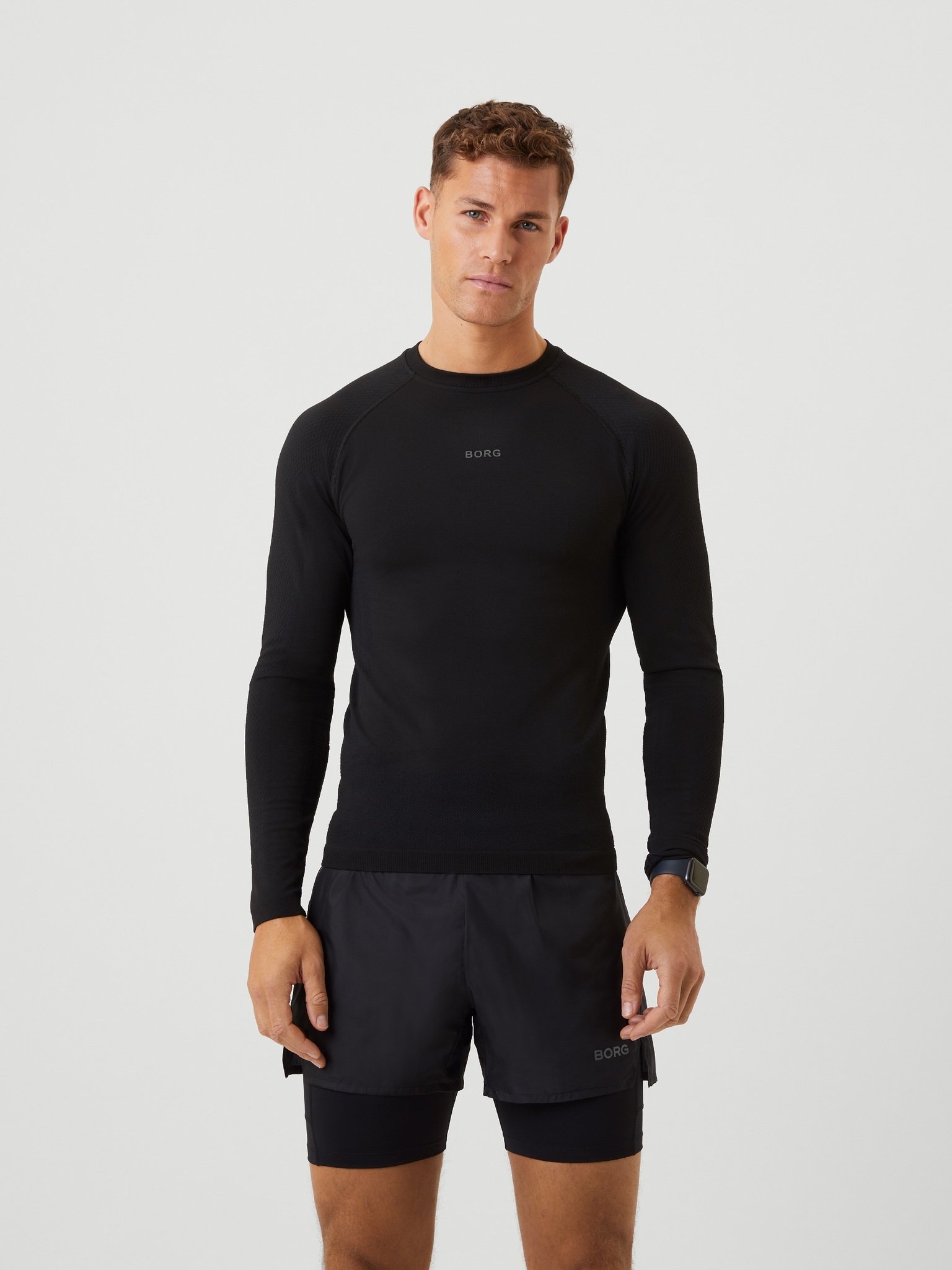 Bjorn Borg running seamless ls T-shirt, zwart