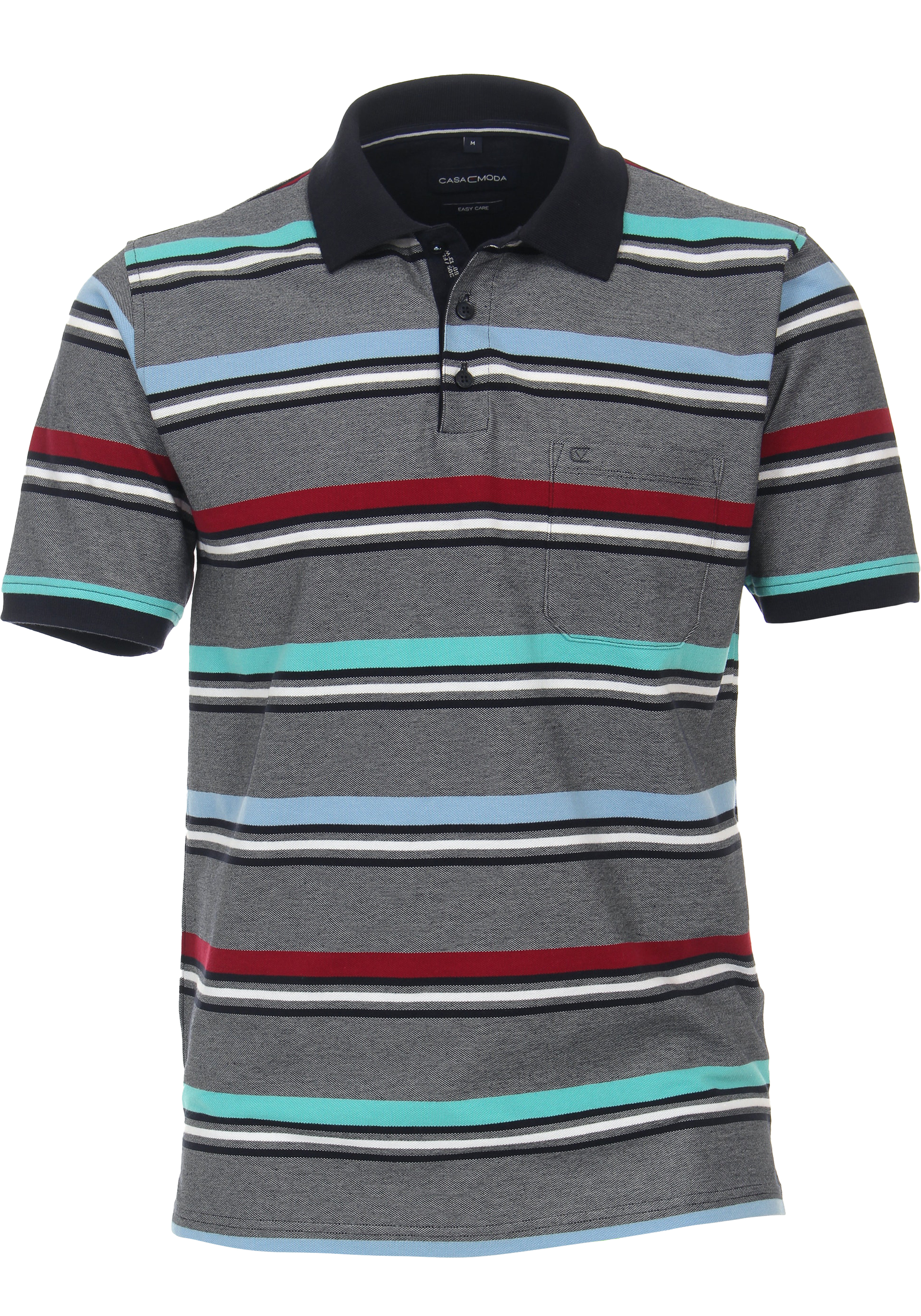 CASA MODA comfort fit heren polo, blauw