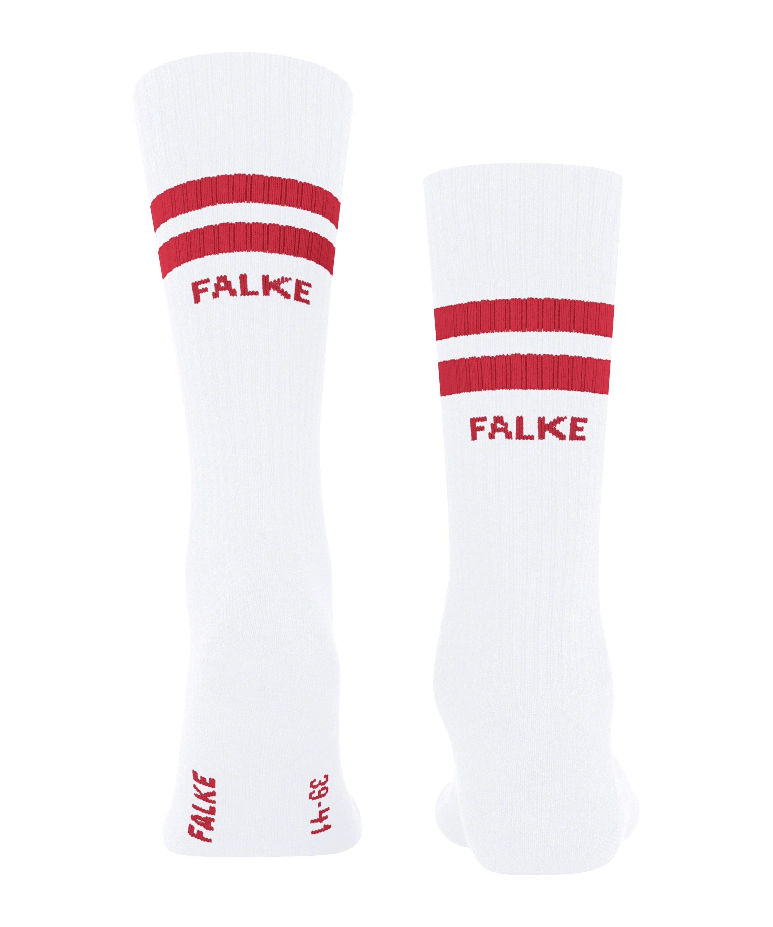 FALKE Dynamic unisex sokken, wit met rood