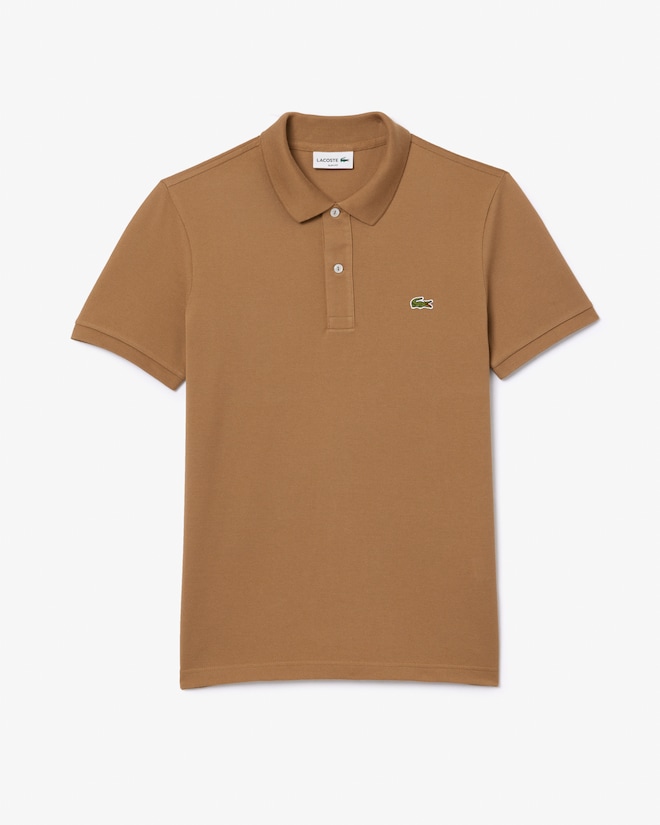 Lacoste Slim Fit polo, cookie lichtbruin