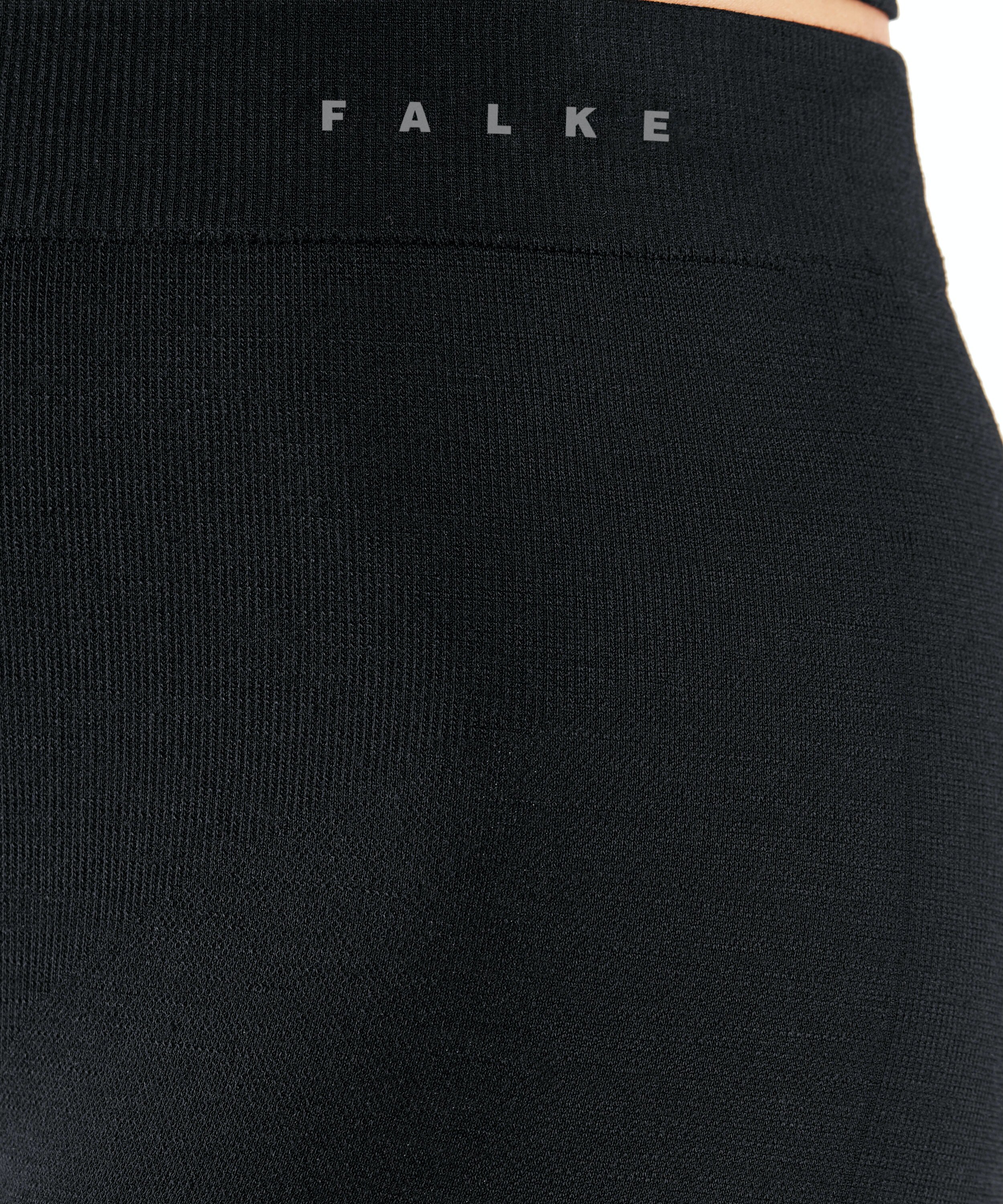 FALKE dames 3/4 tights Wool-Tech Light, thermobroek, zwart (black)