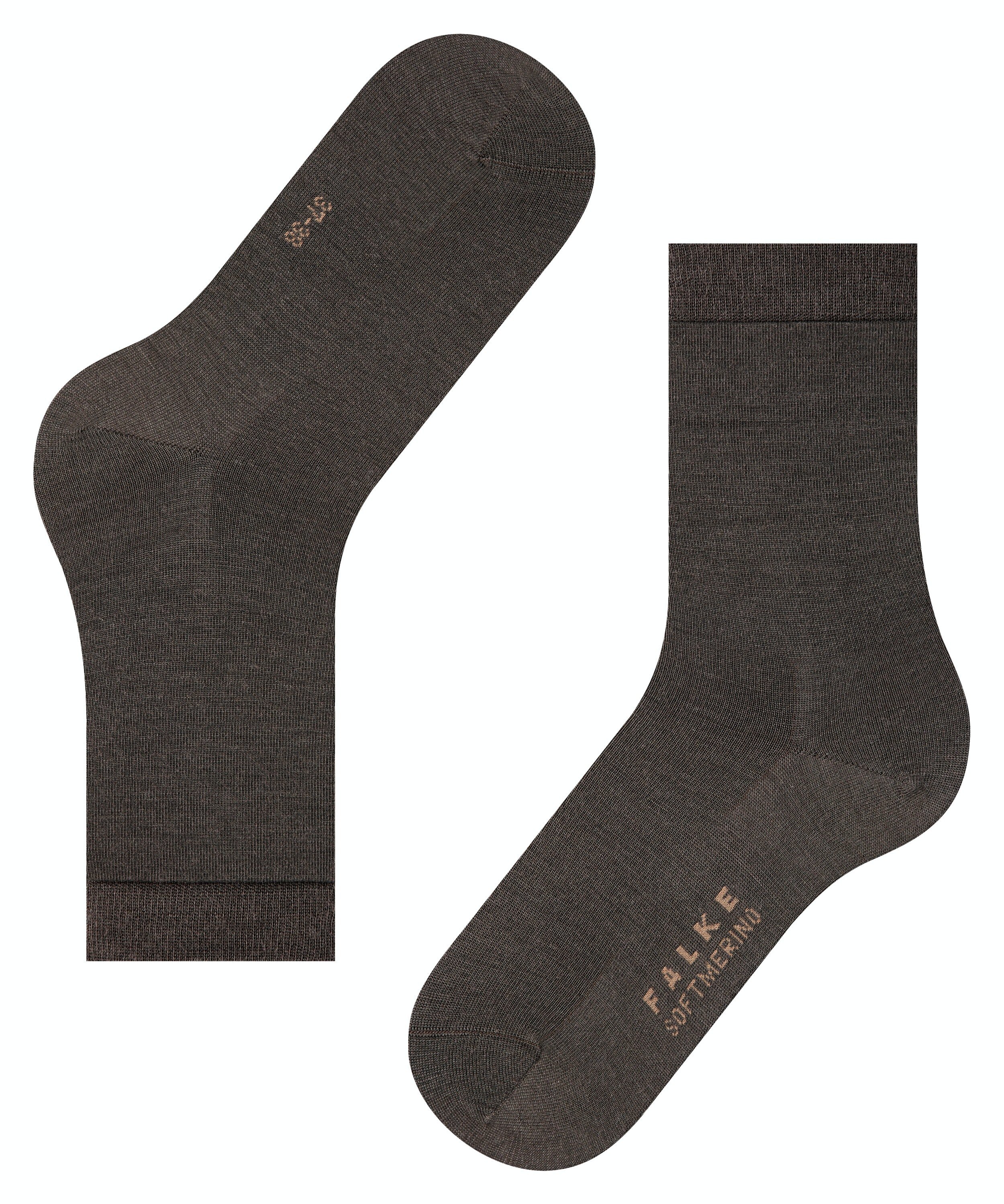 FALKE Softmerino damessokken, bruin (dark brown)