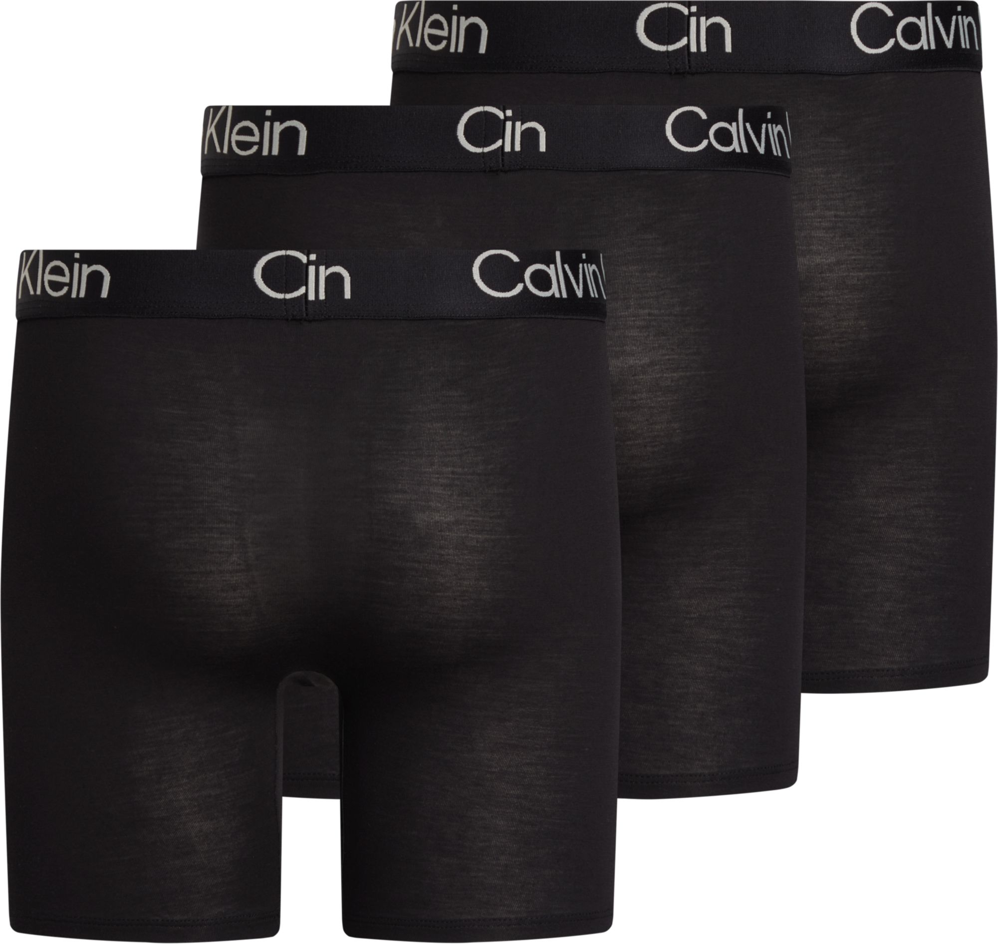 Calvin Klein Boxer Briefs (3-pack), heren boxers extra lang, zwart