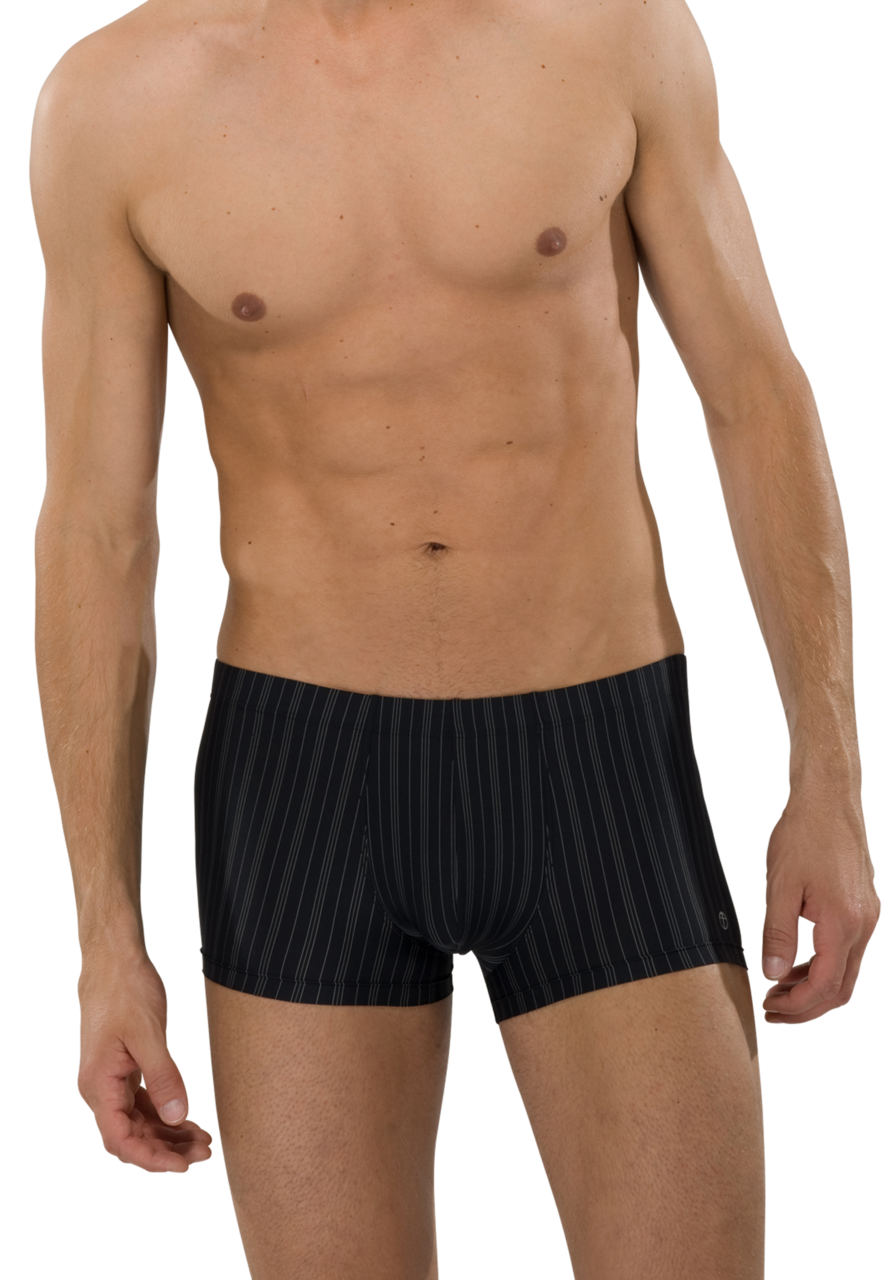 SCHIESSER Nachtschwarmer boxer (1-pack), heren short microvezel zwart gestreept