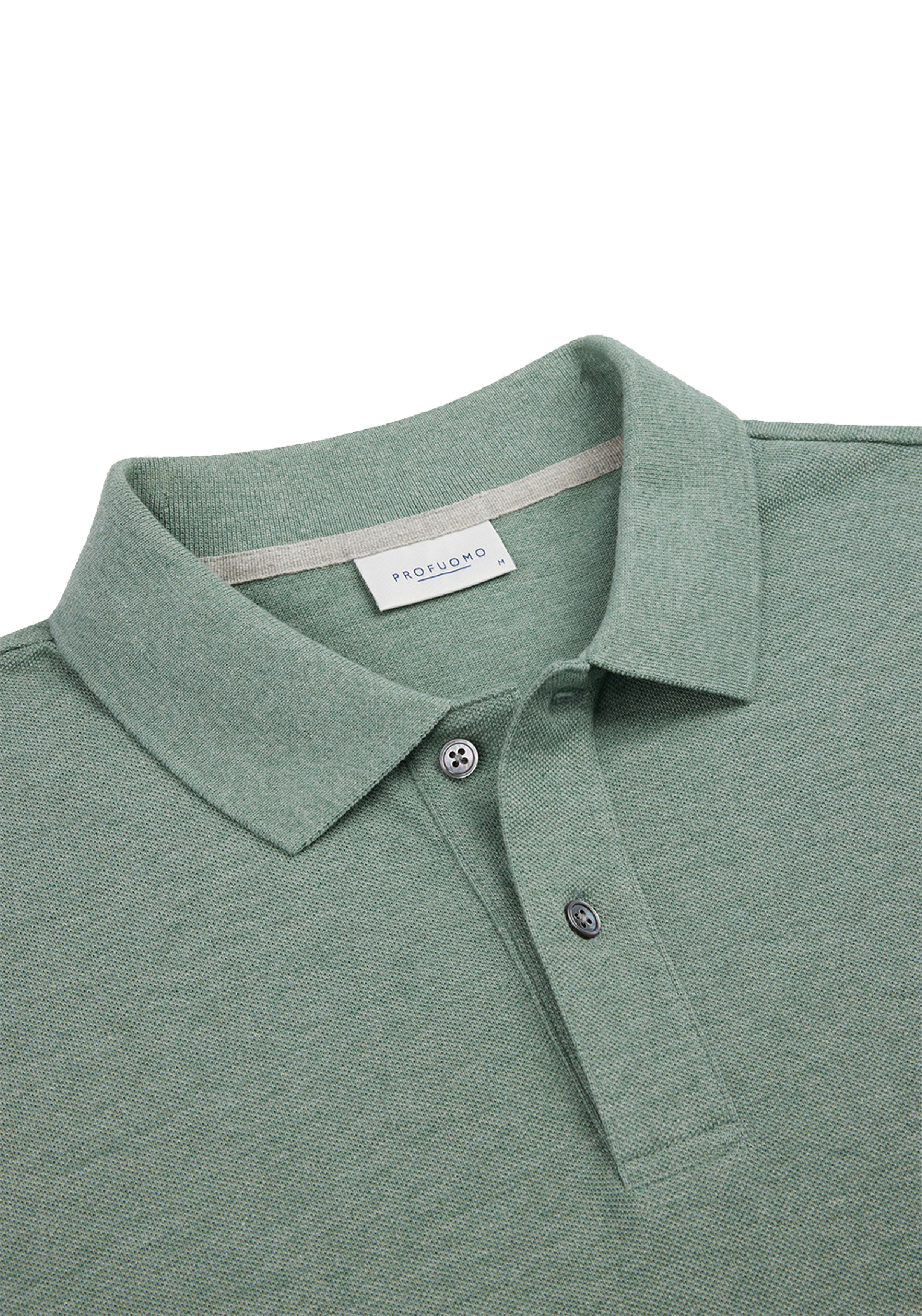 Profuomo slim fit heren polo, groen