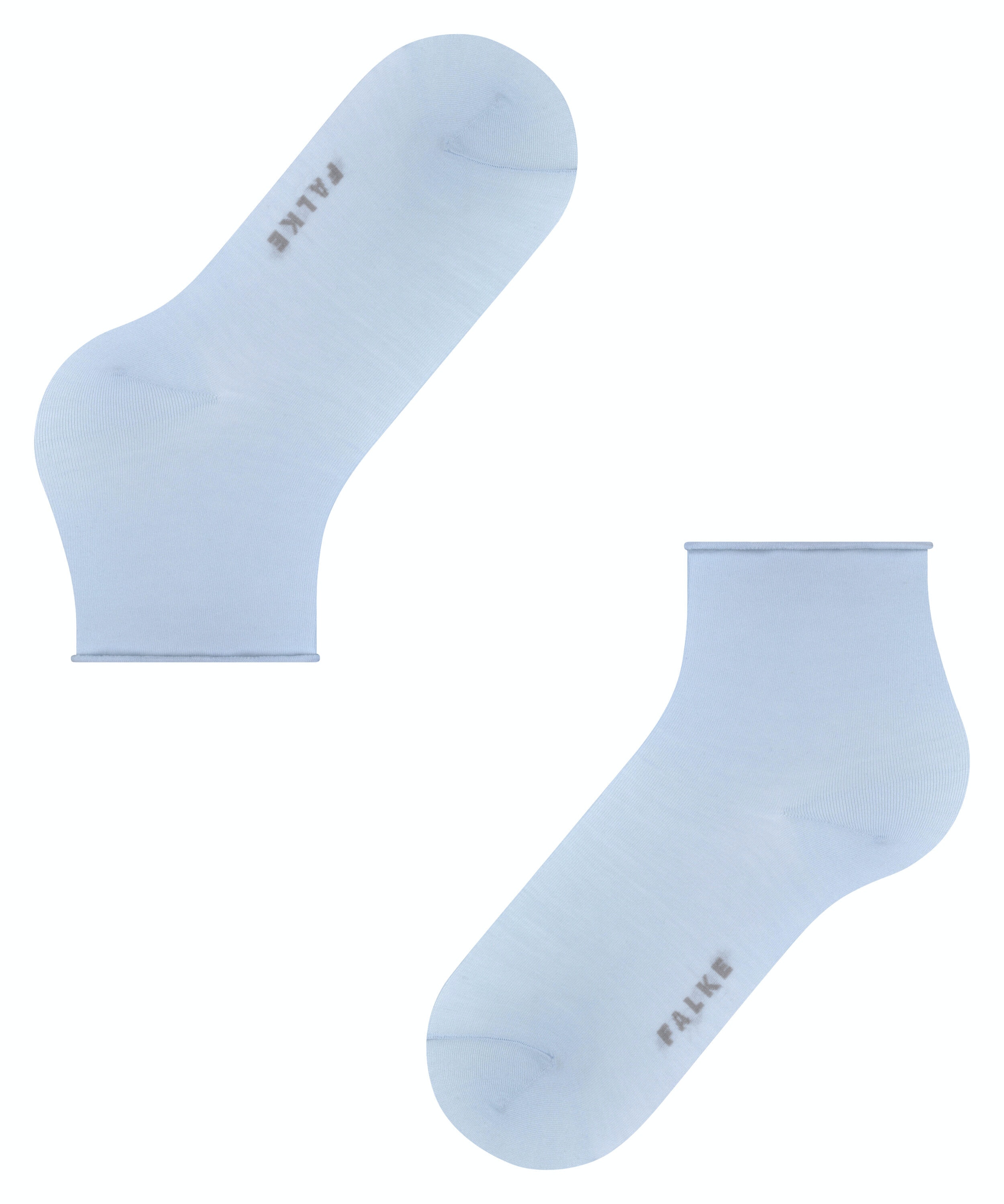 FALKE Cotton Touch damessokken kort, blauw (light blue)