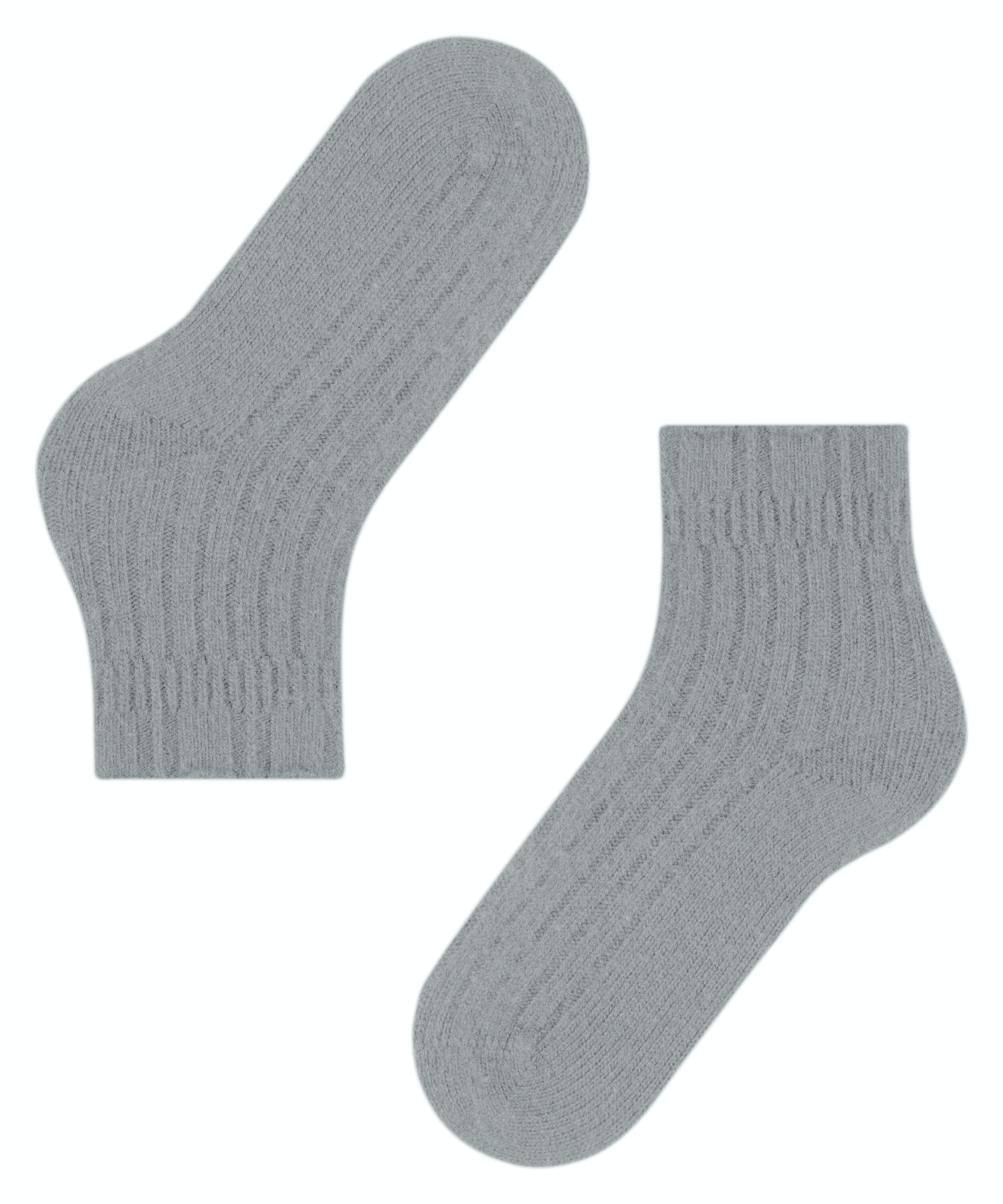 FALKE Bedsock Rib damessokken, zilvergrijs (silver)