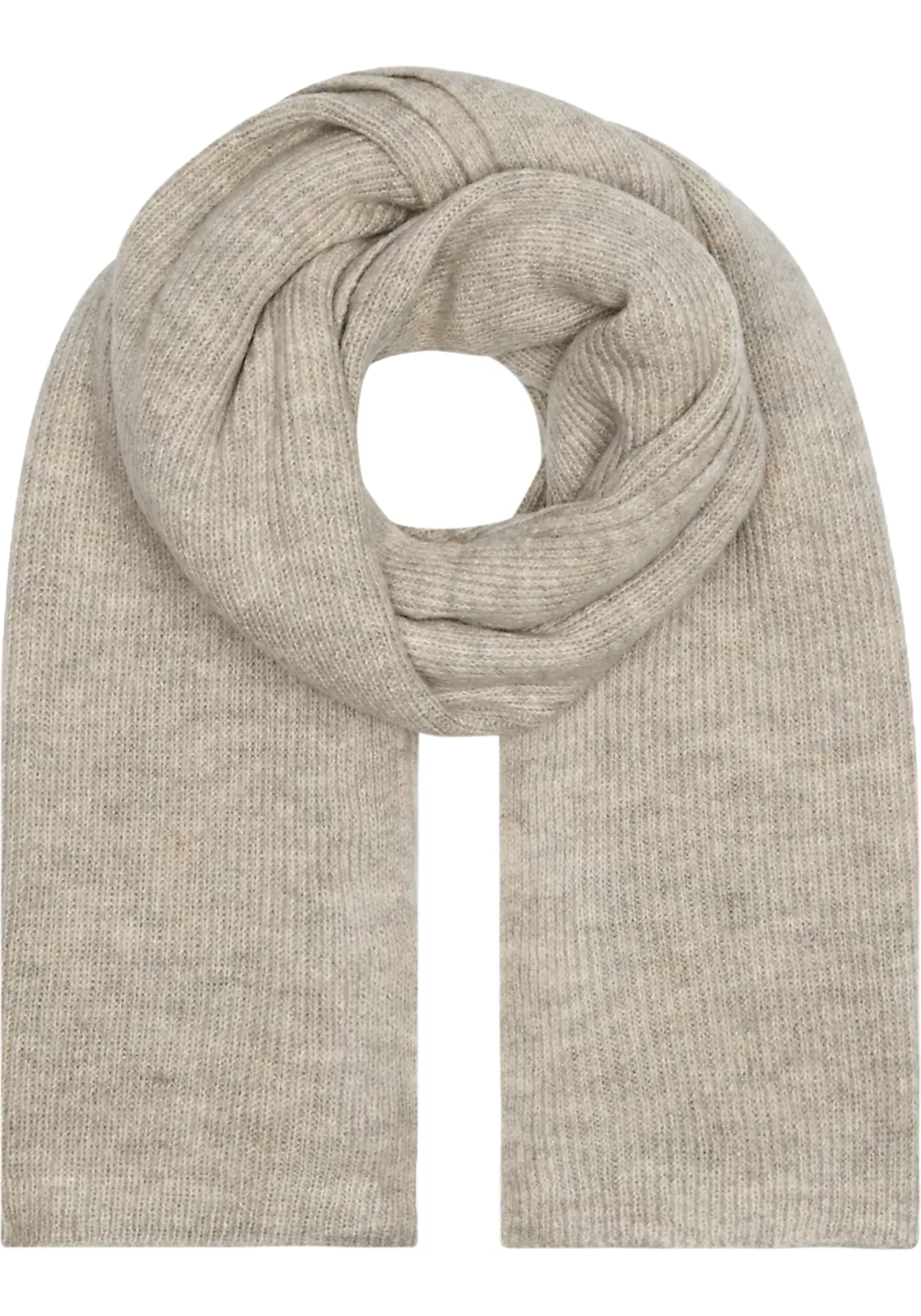 Calvin Klein sjaal, rubberized rib scarf, licht grijsbeige