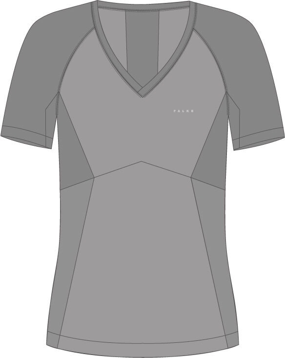 FALKE dames T-shirt Wool-Tech Light, thermoshirt, grijs (grey-heather)