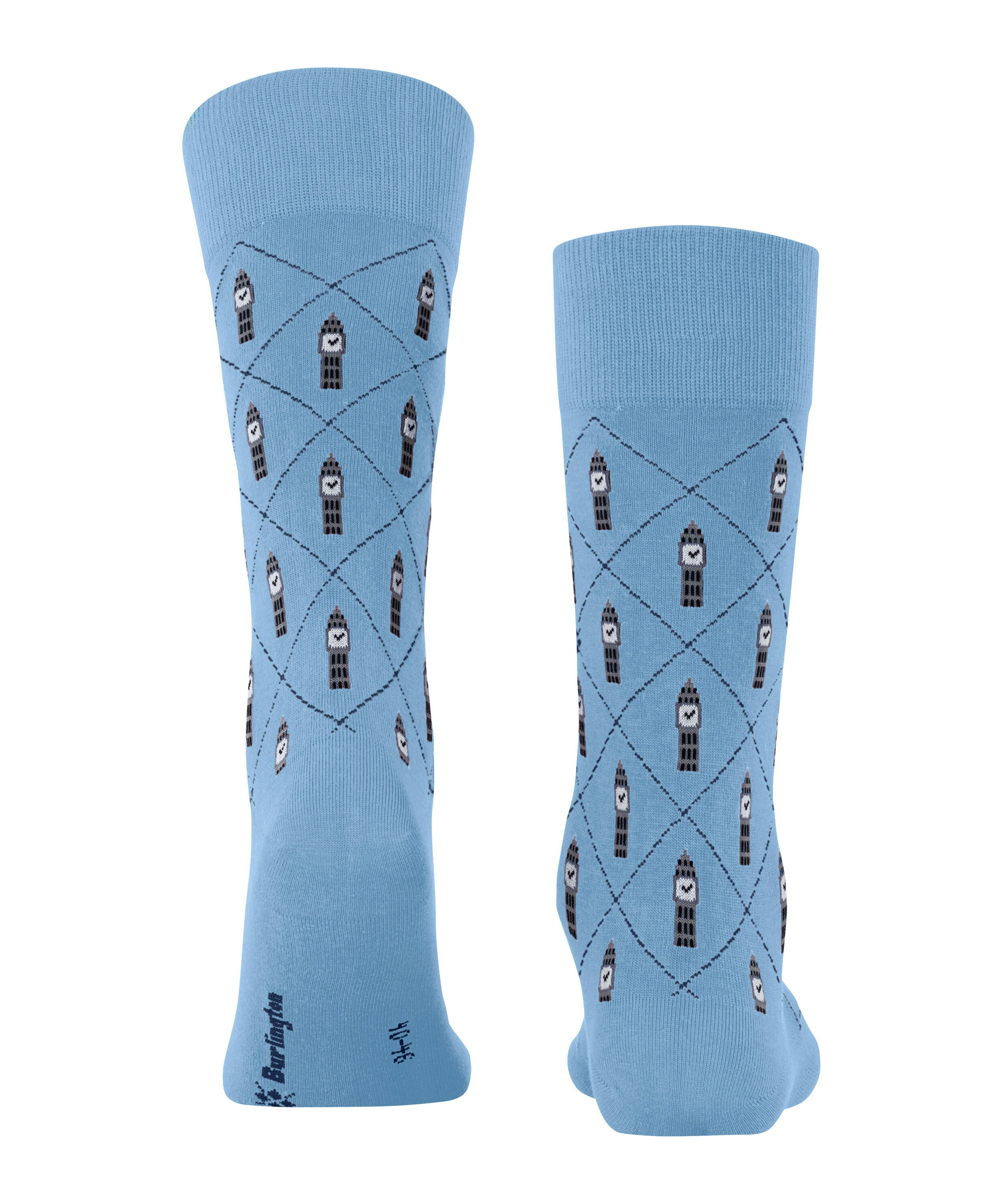 Burlington Big Ben herensokken, blauw (light blue)