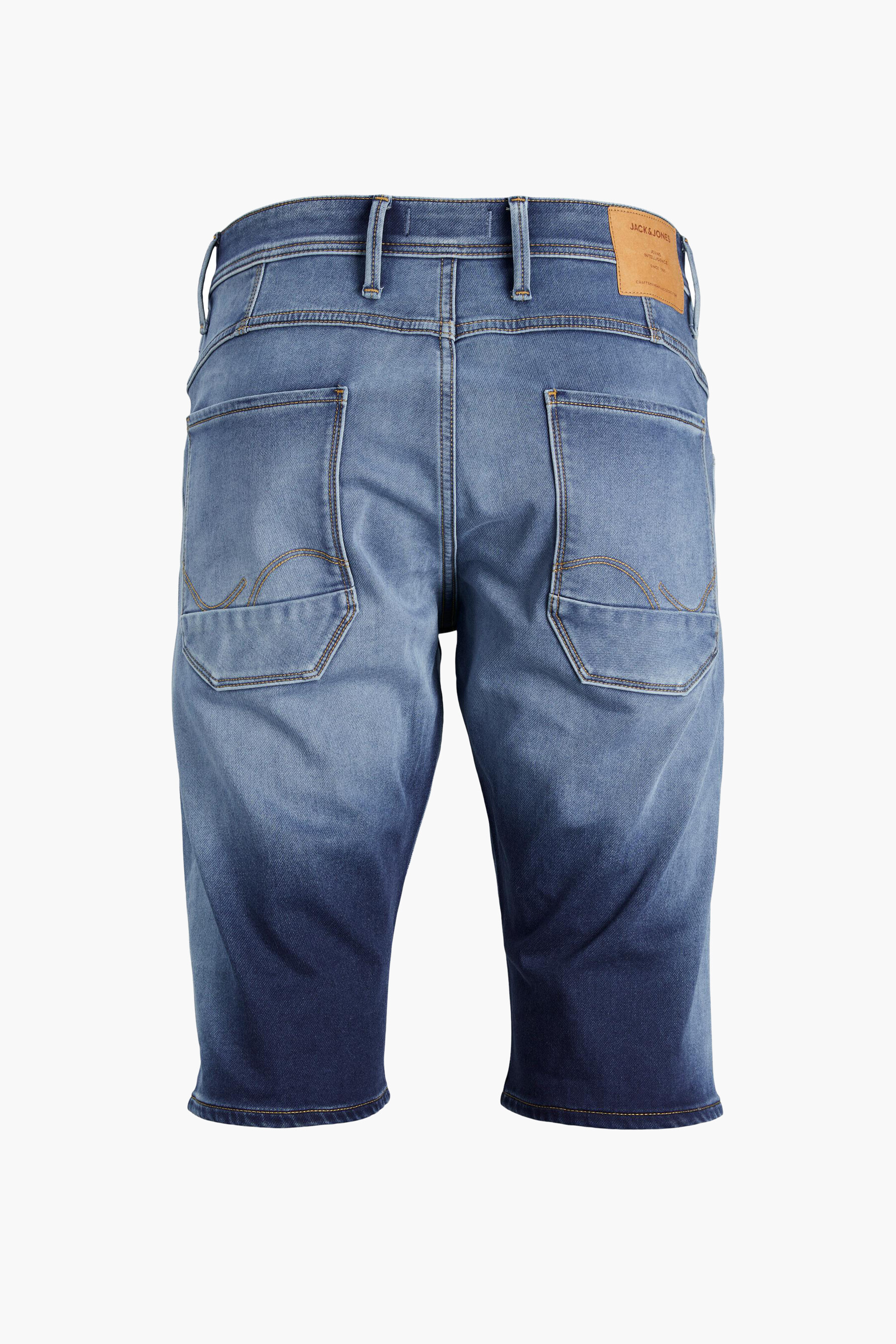 JACK & JONES Scale Long Shorts regular fit, heren jeans korte broek, denimblauw