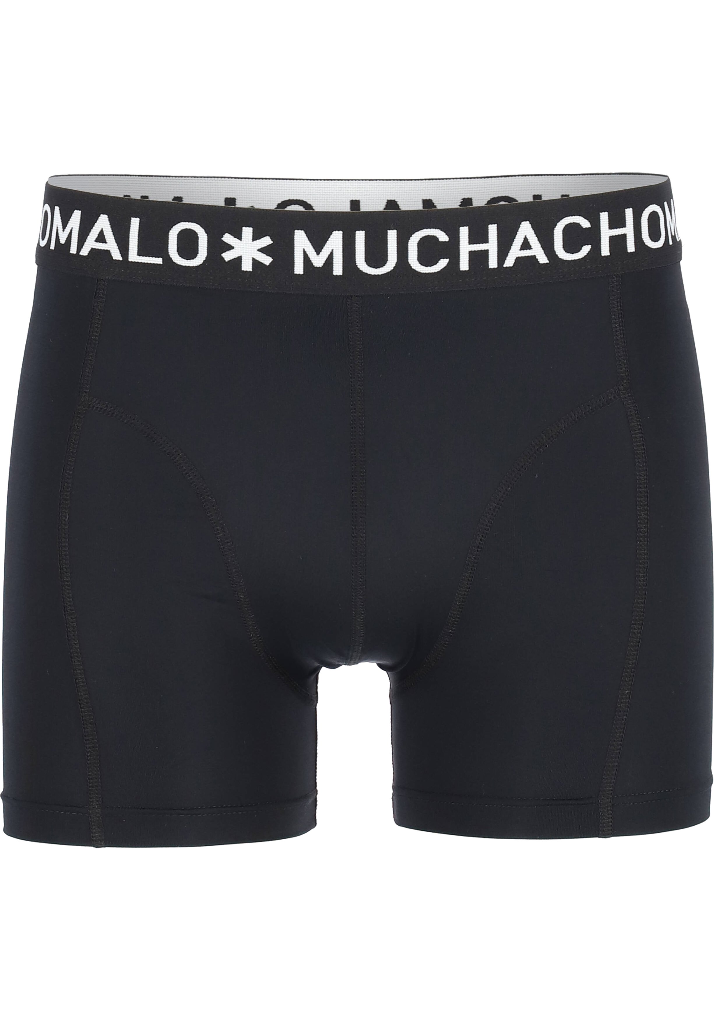 Muchchomalo microfiber boxershorts (2-pack), heren boxers normale lengte, zwart