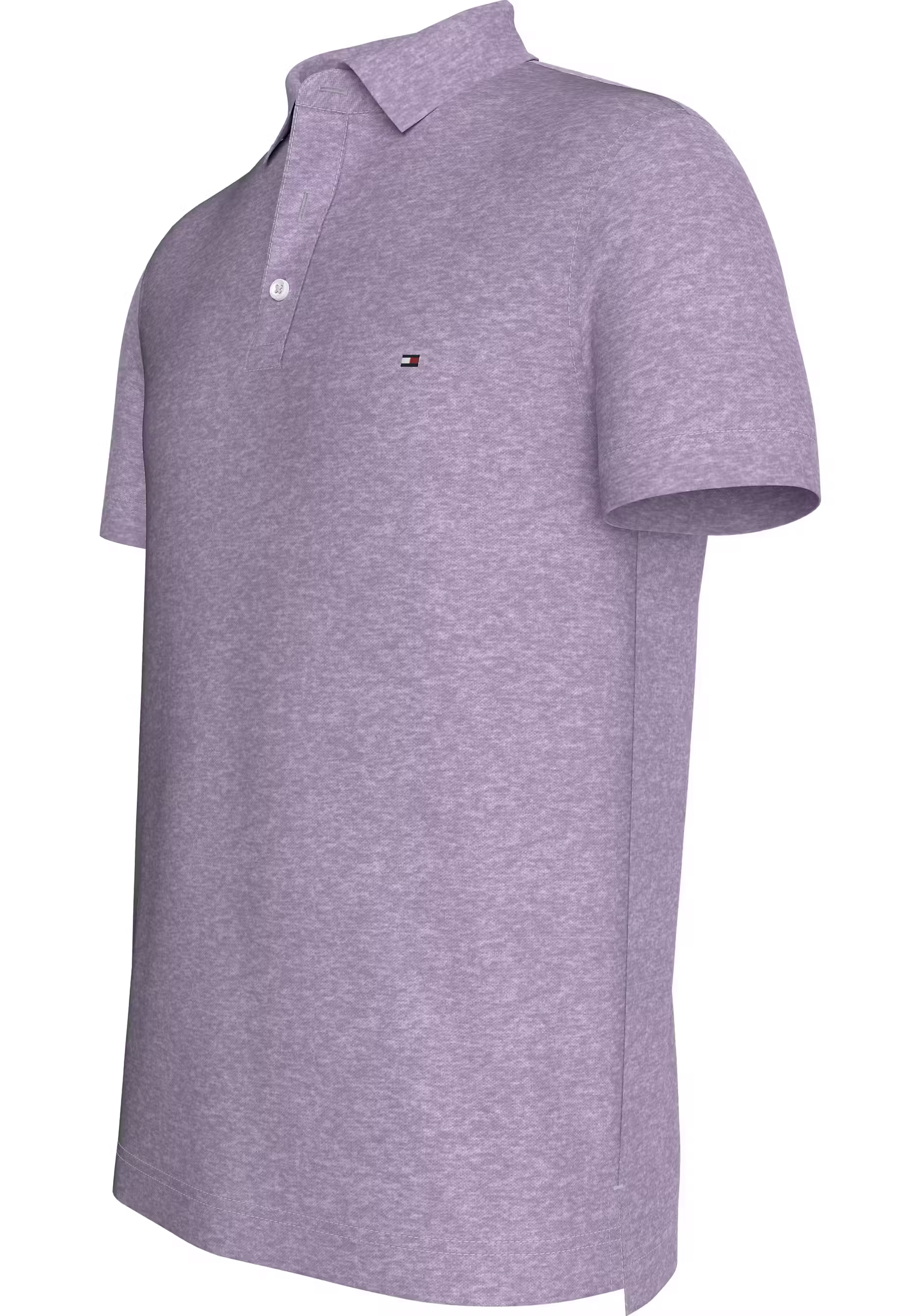 Tommy Hilfiger 1985 Slim Polo, heren poloshirt, lila melange