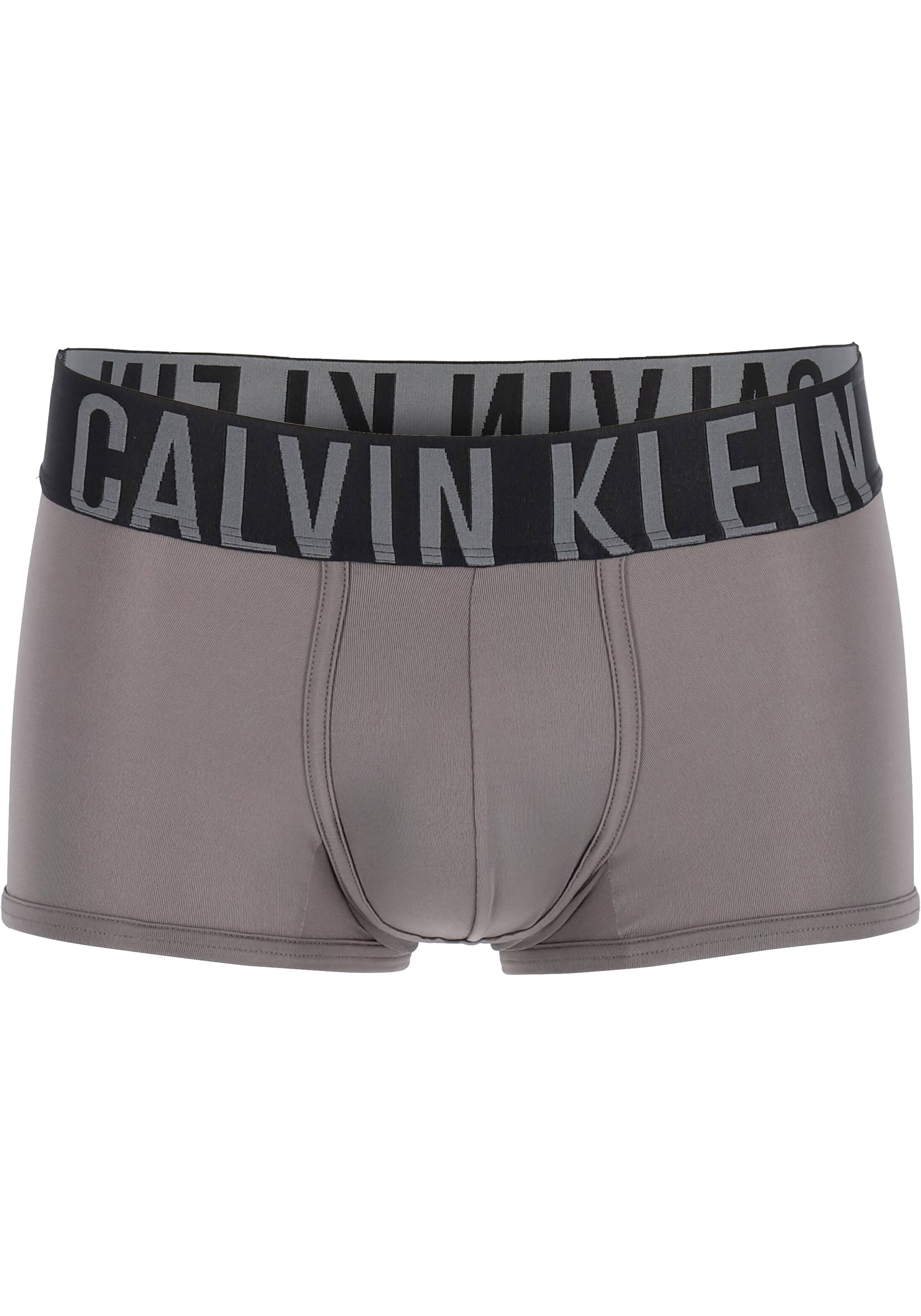 Calvin Klein INTENSE POWER Micro low rise trunk (2-pack), microfiber heren boxer kort, zwart en grijs