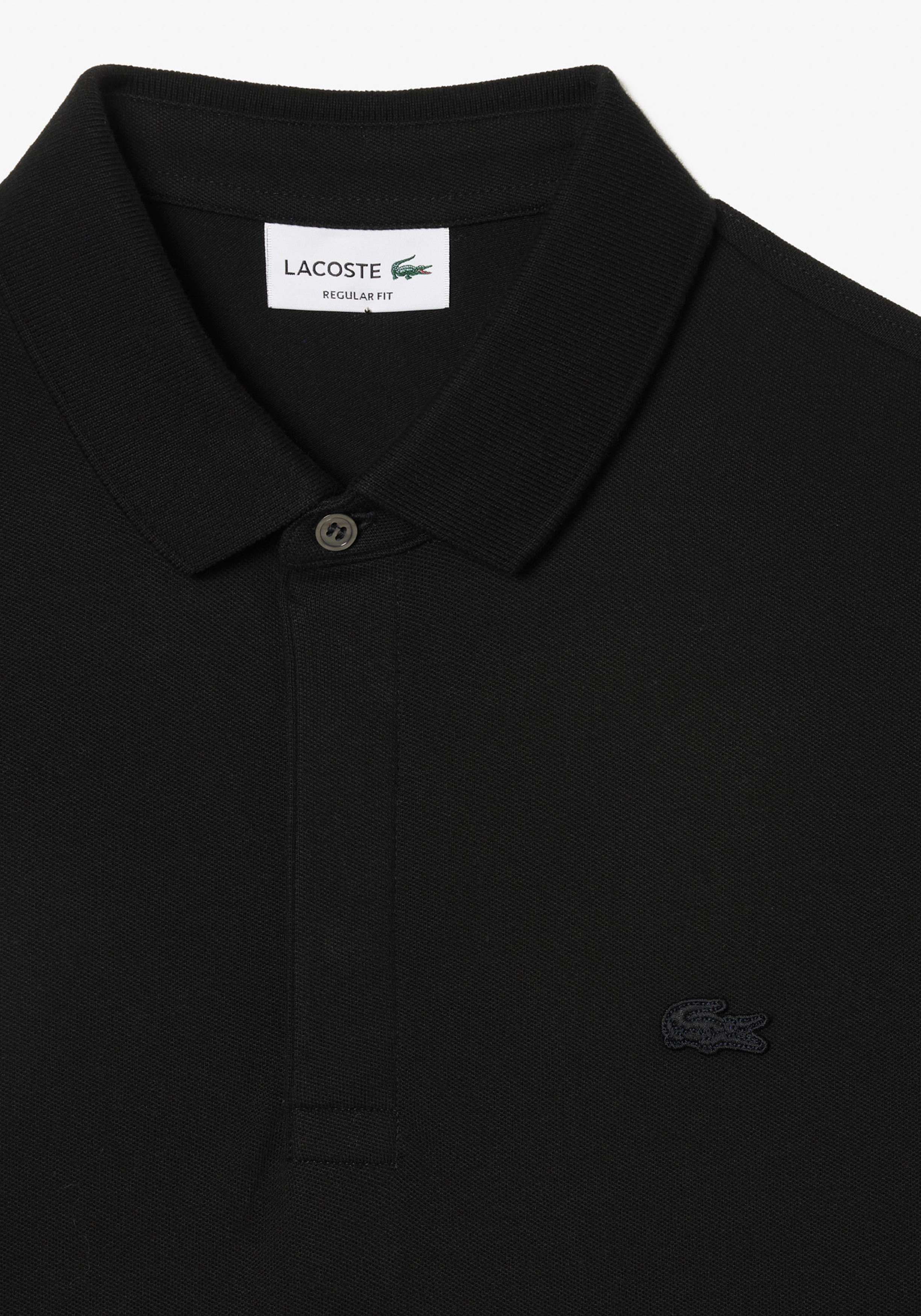 Lacoste Paris Stretch Pique Polo Regular Fit, zwart