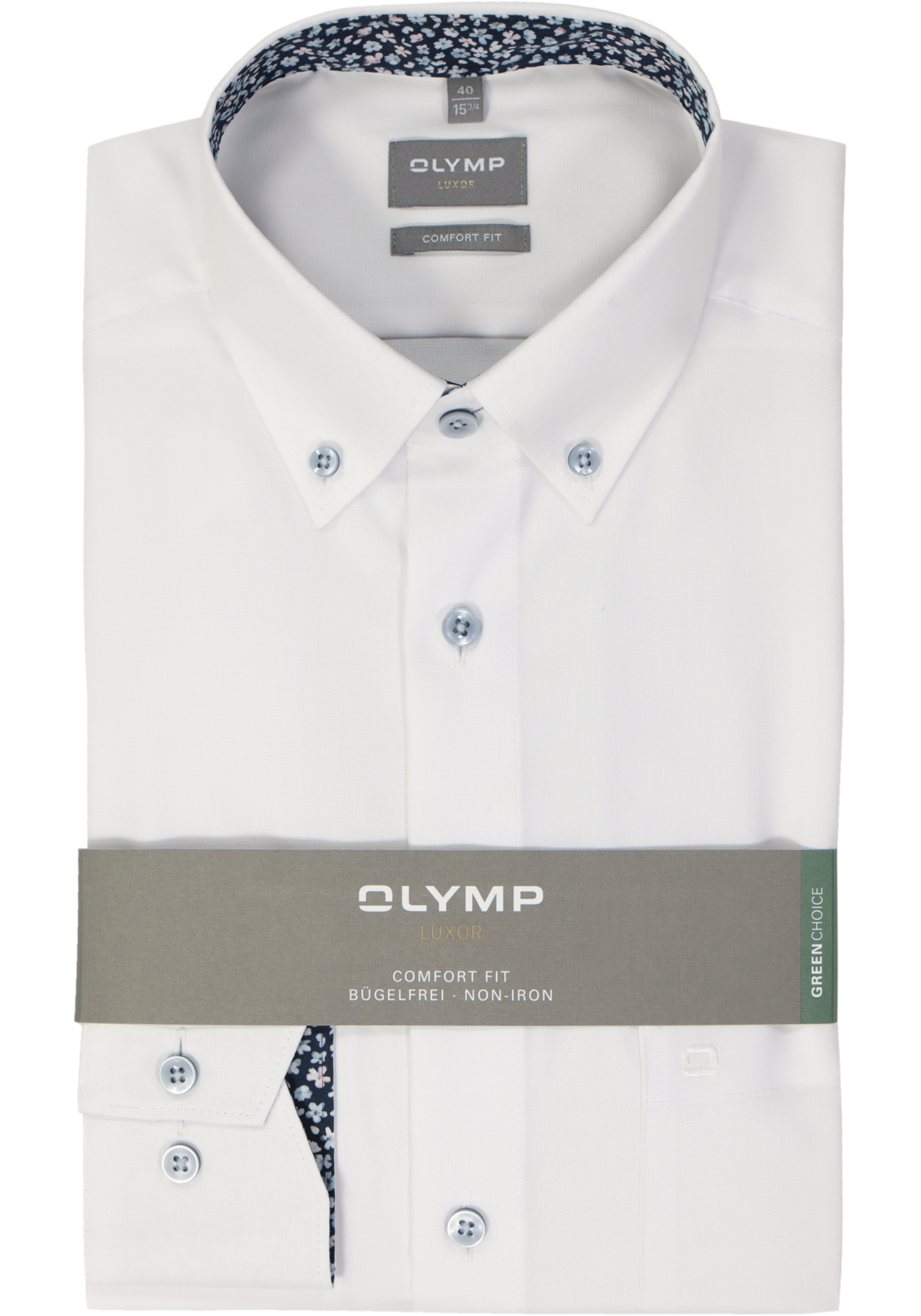 OLYMP comfort fit overhemd, popeline, wit