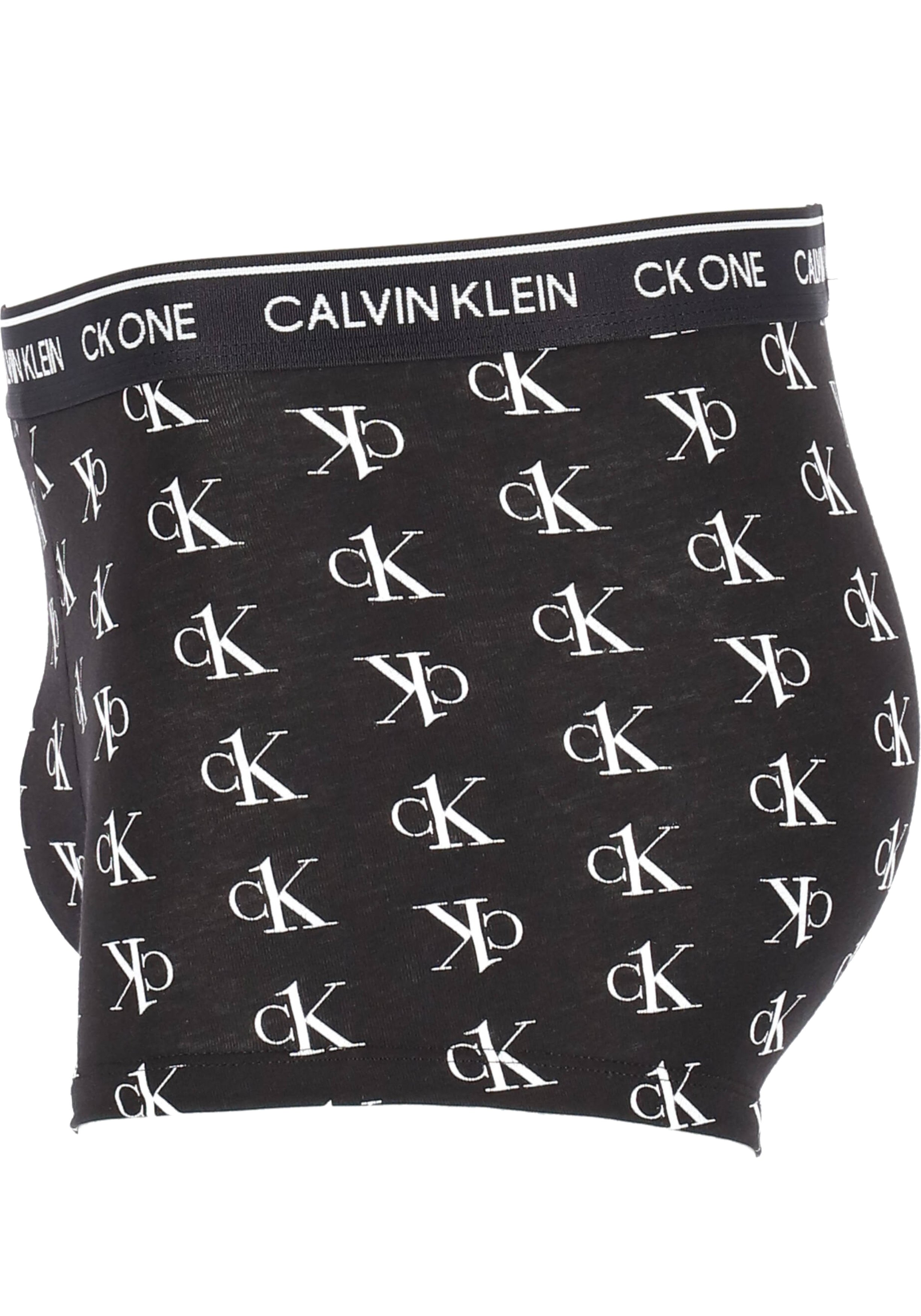 Calvin Klein CK ONE Cotton trunk (1-pack), heren boxer normale lengte, zwart met logo print