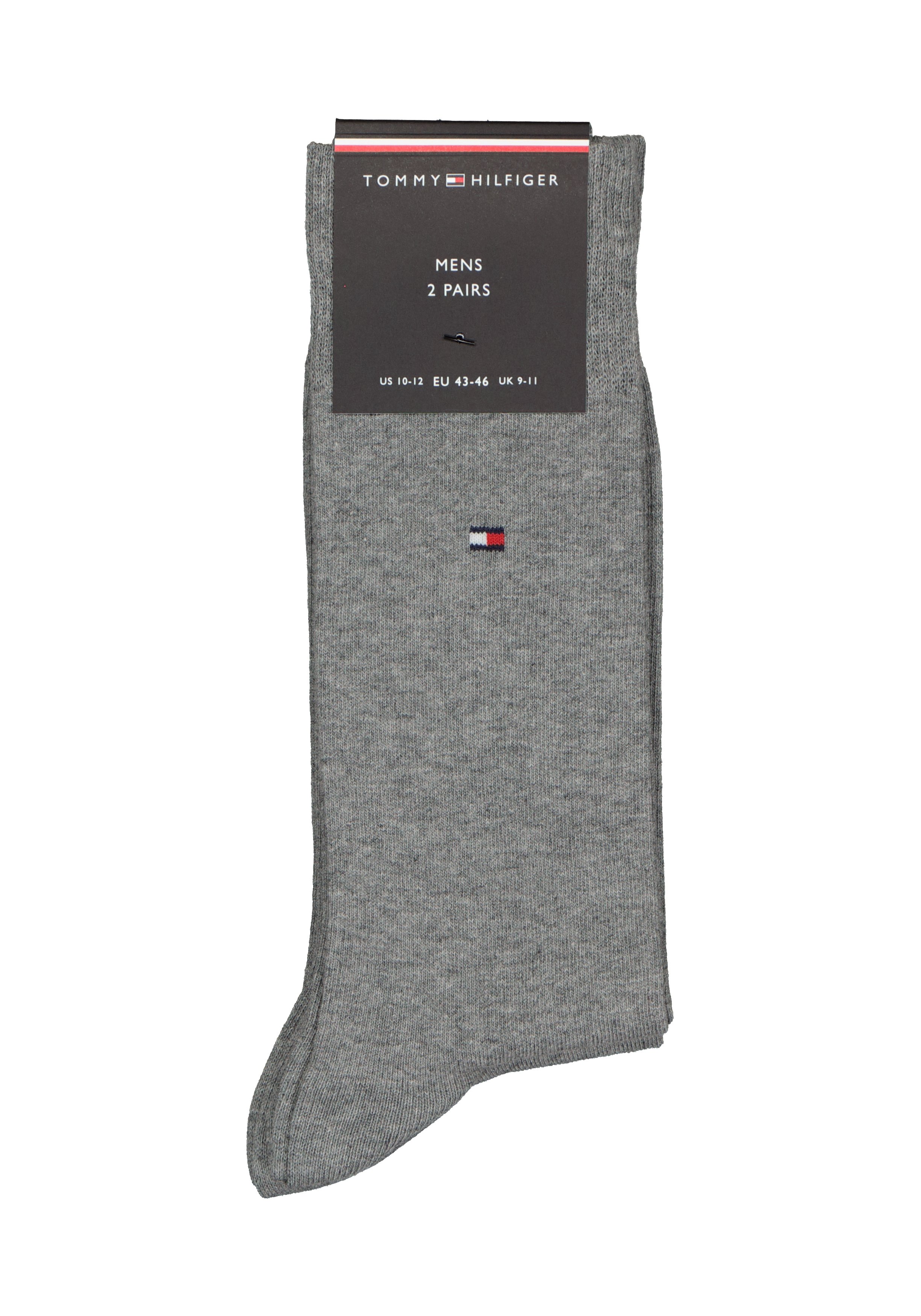 Tommy Hilfiger Classic Socks (2-pack), herensokken katoen, grijs melange 