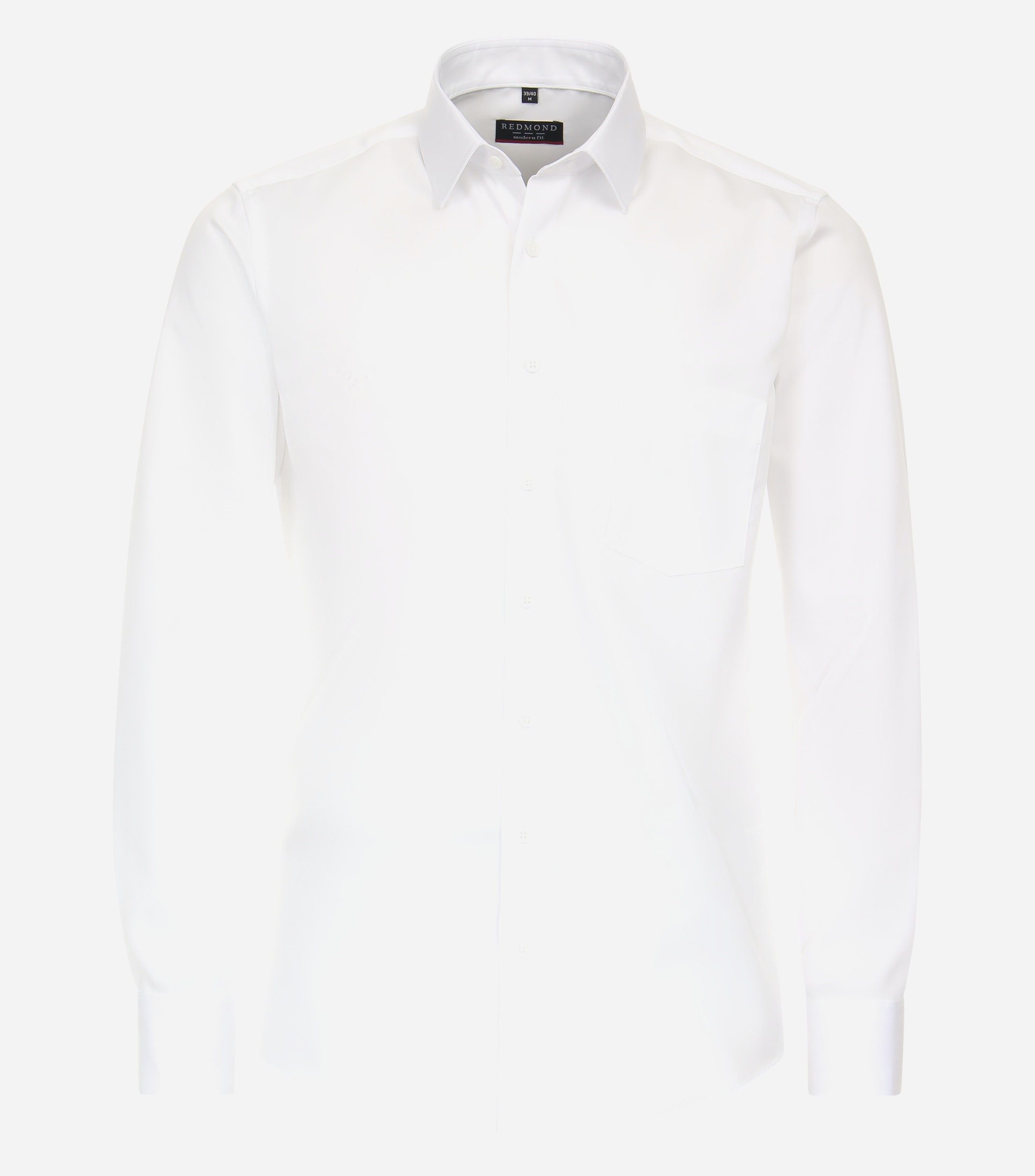 Redmond modern fit overhemd, popeline, wit