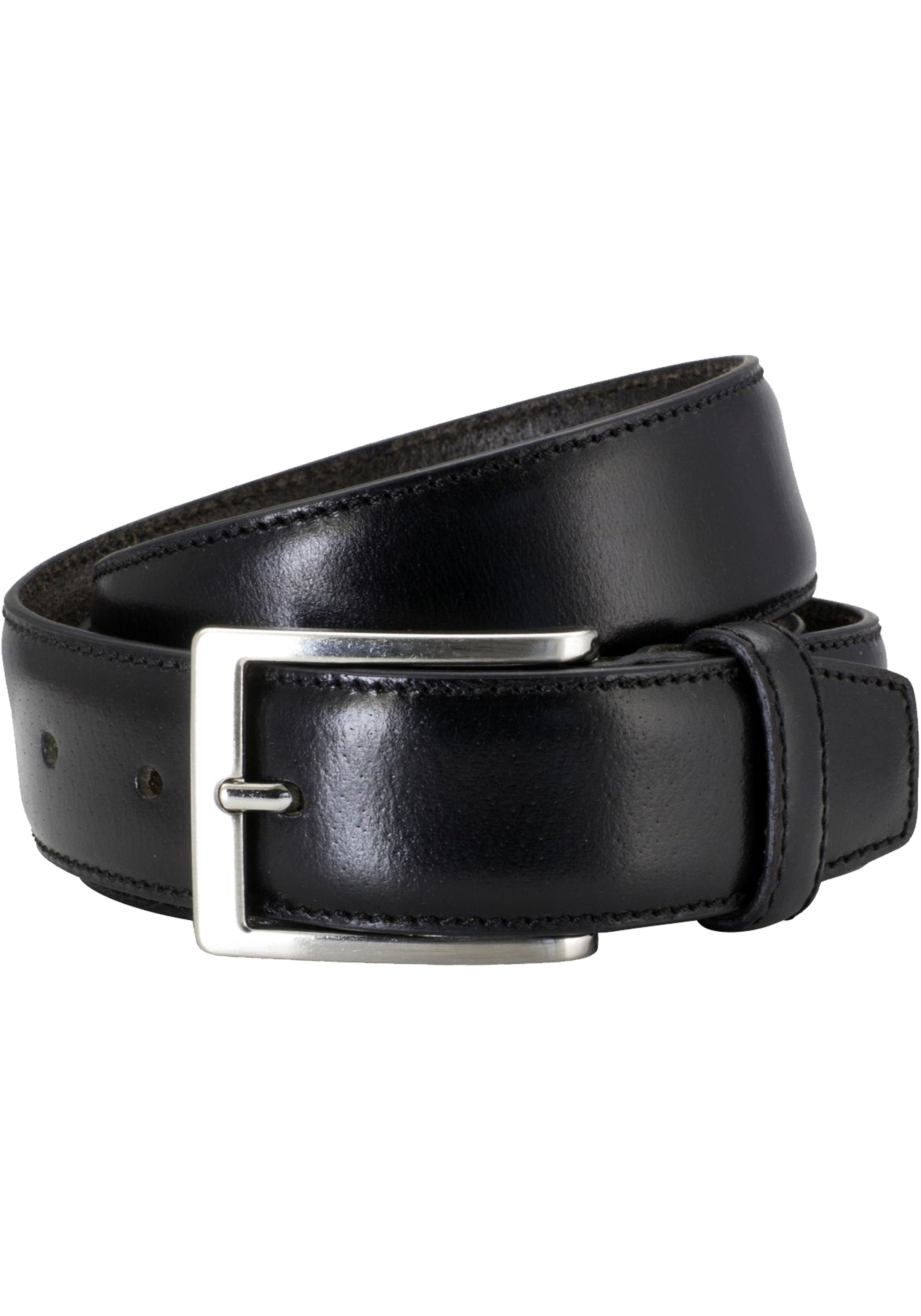 LINDENMANN leren heren riem, zwart