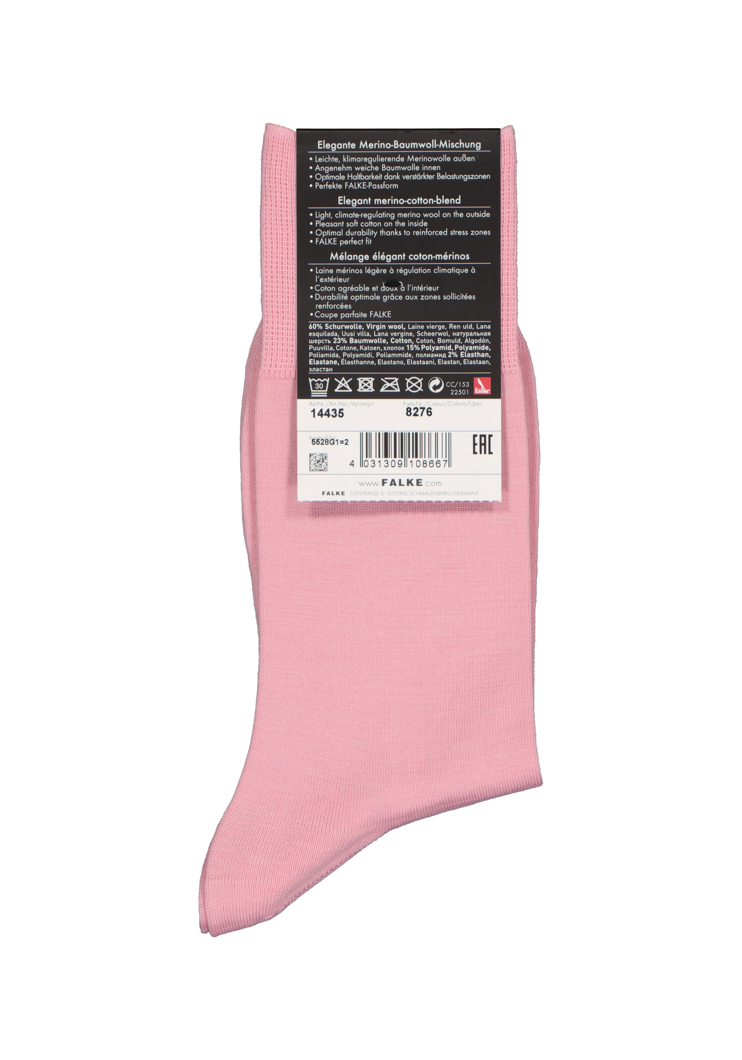 FALKE Airport herensokken, licht roze (light rosa)