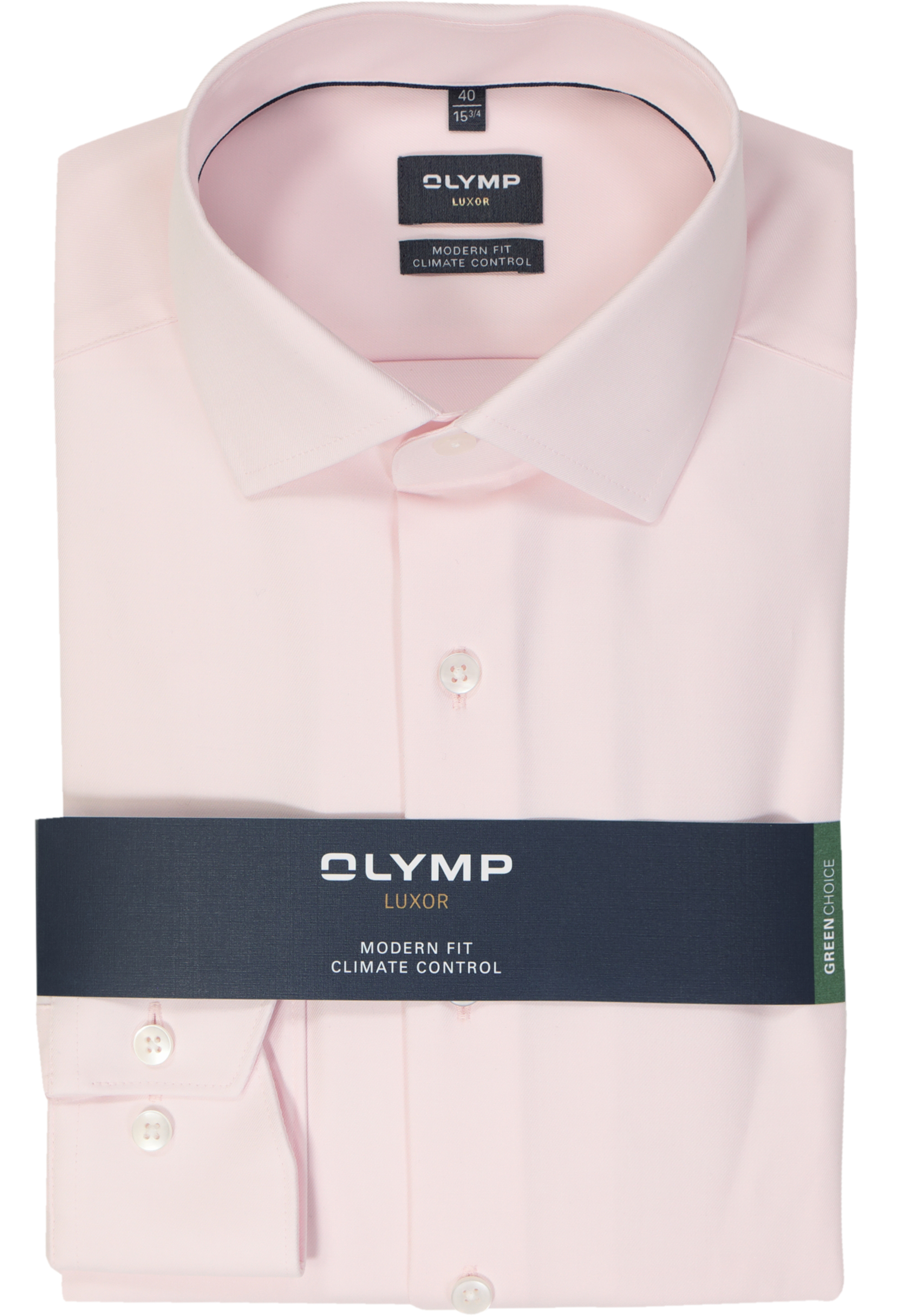 OLYMP 24/7 modern fit overhemd, twill, roze