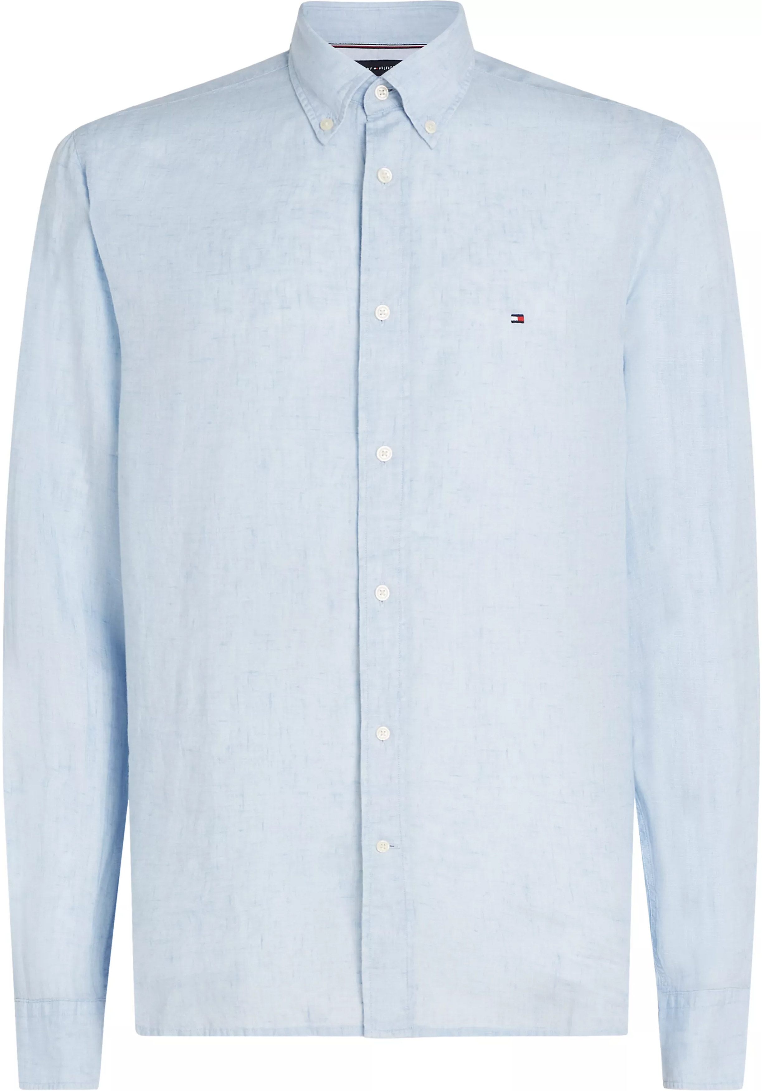 Tommy Hilfiger Pigment Dyed Regular Fit Shirt, popeline, lichtblauw