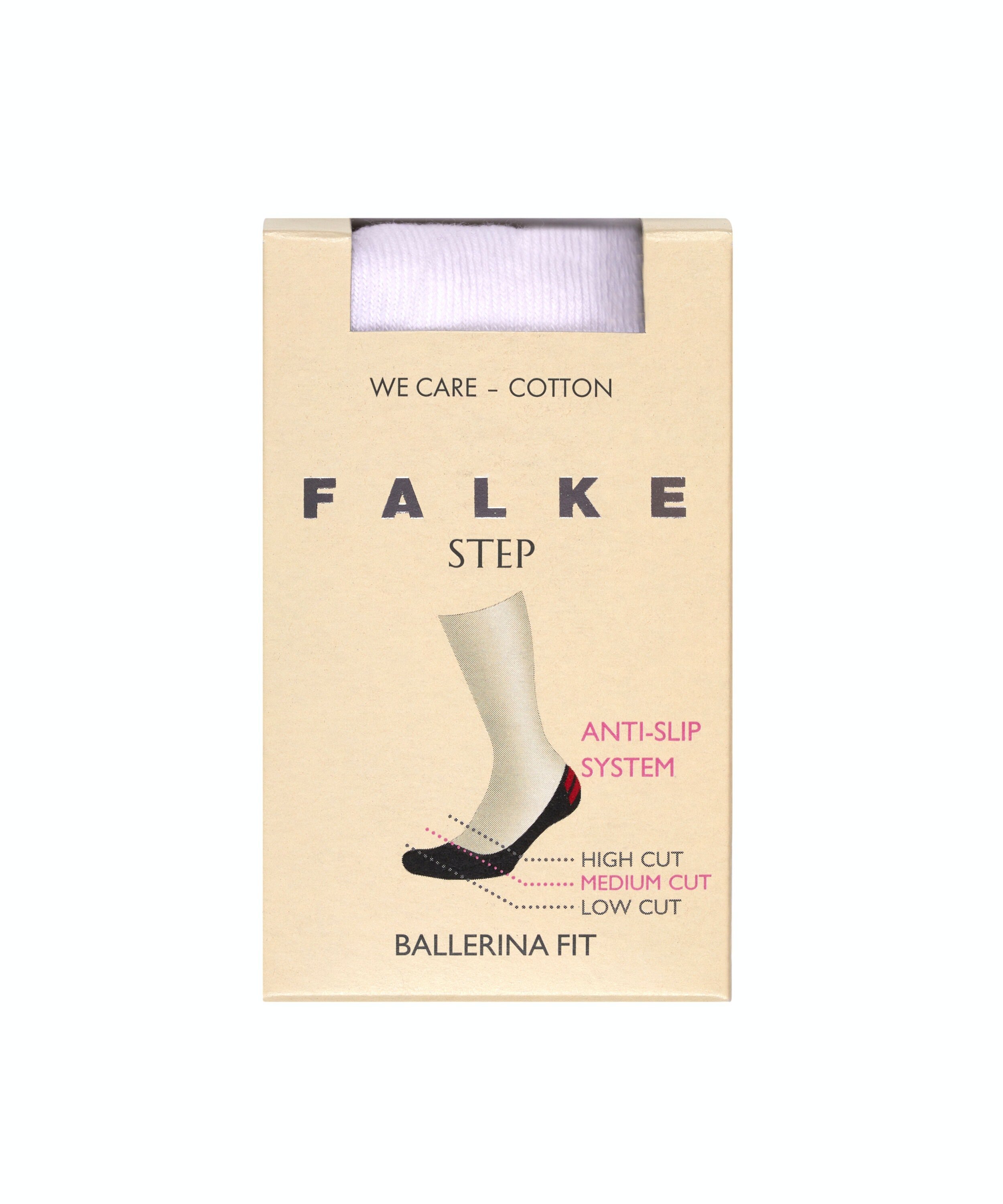 FALKE Step Medium Cut Box dames kousenvoetjes, wit (white)