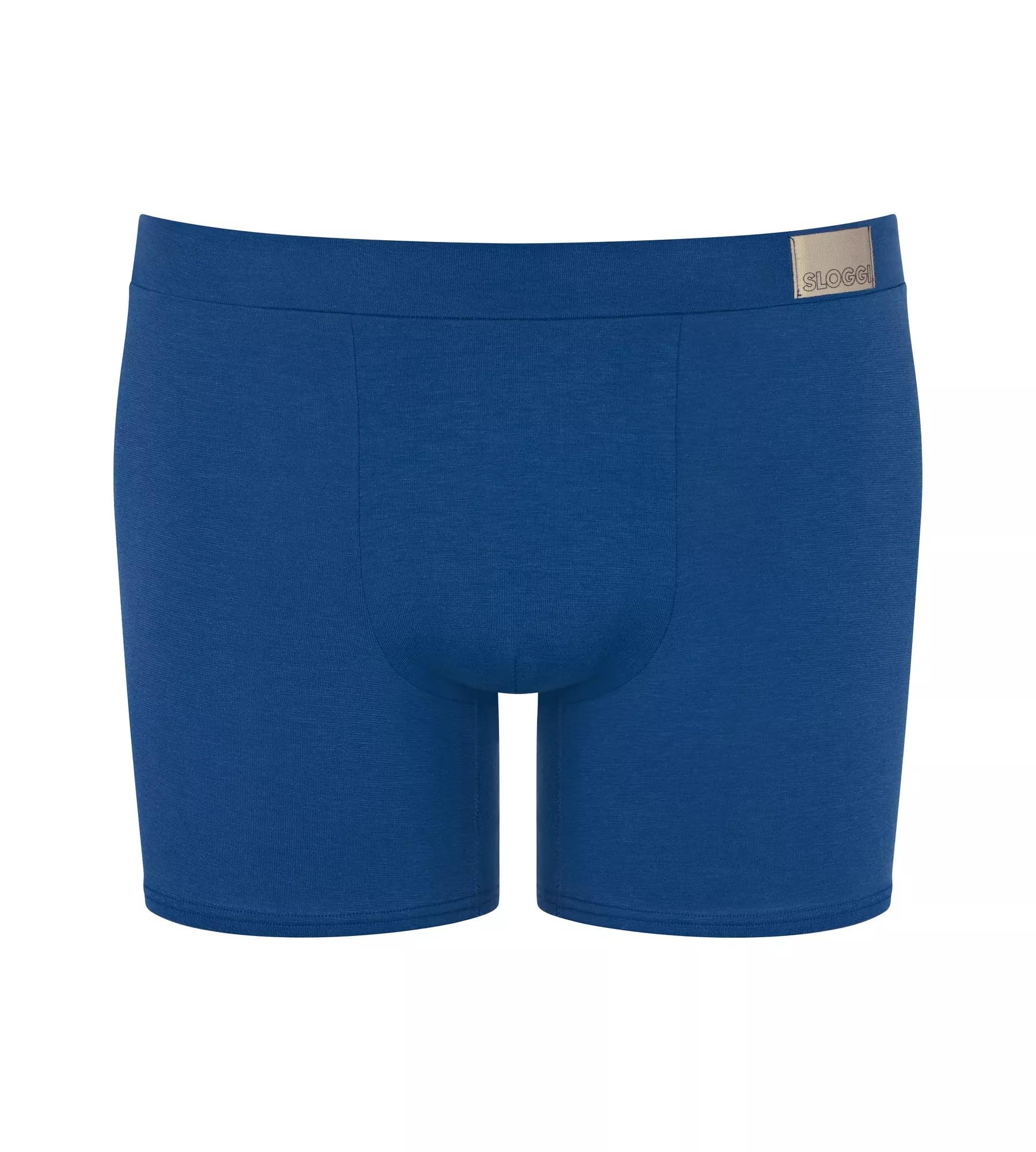 Sloggi Men GO Natural Short, heren boxershort korte pijp (2-pack), kobalt- en donkerblauw