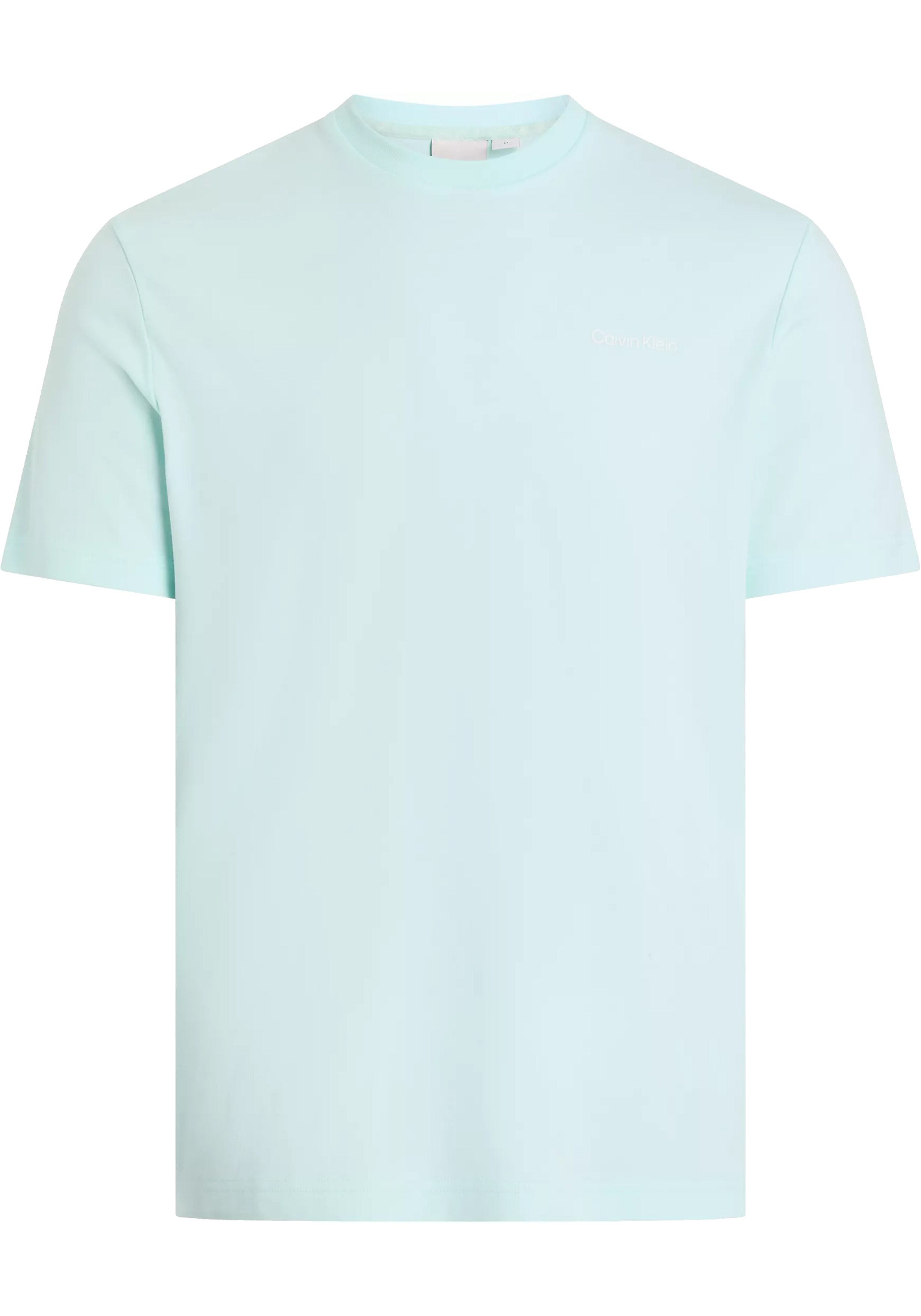 Calvin Klein Micro Logo Interlock T-shirt, heren T-shirt korte mouw O-hals, lichtgroen