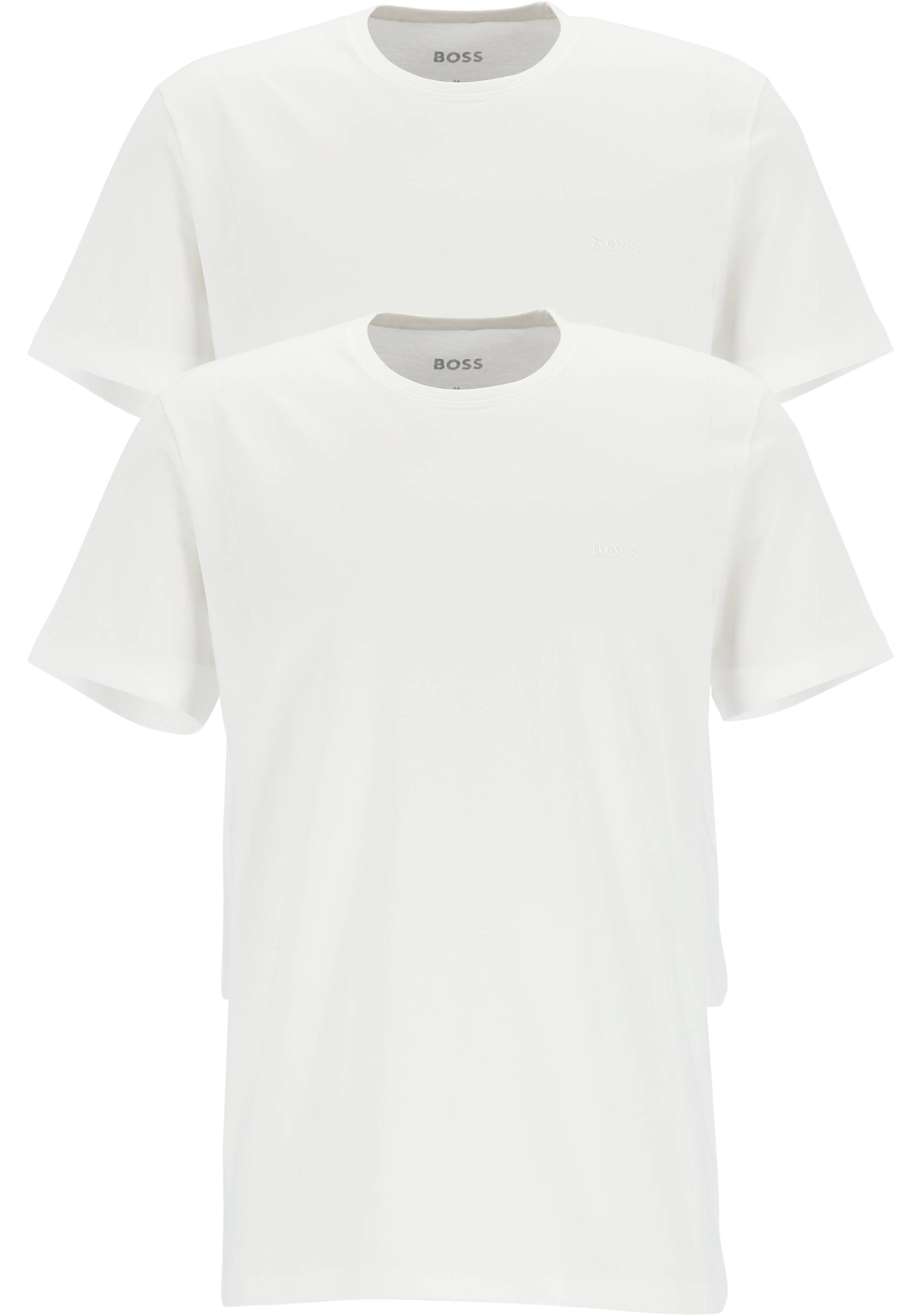 HUGO BOSS Comfort T-shirts relaxed fit (2-pack), heren T-shirts O-hals, wit