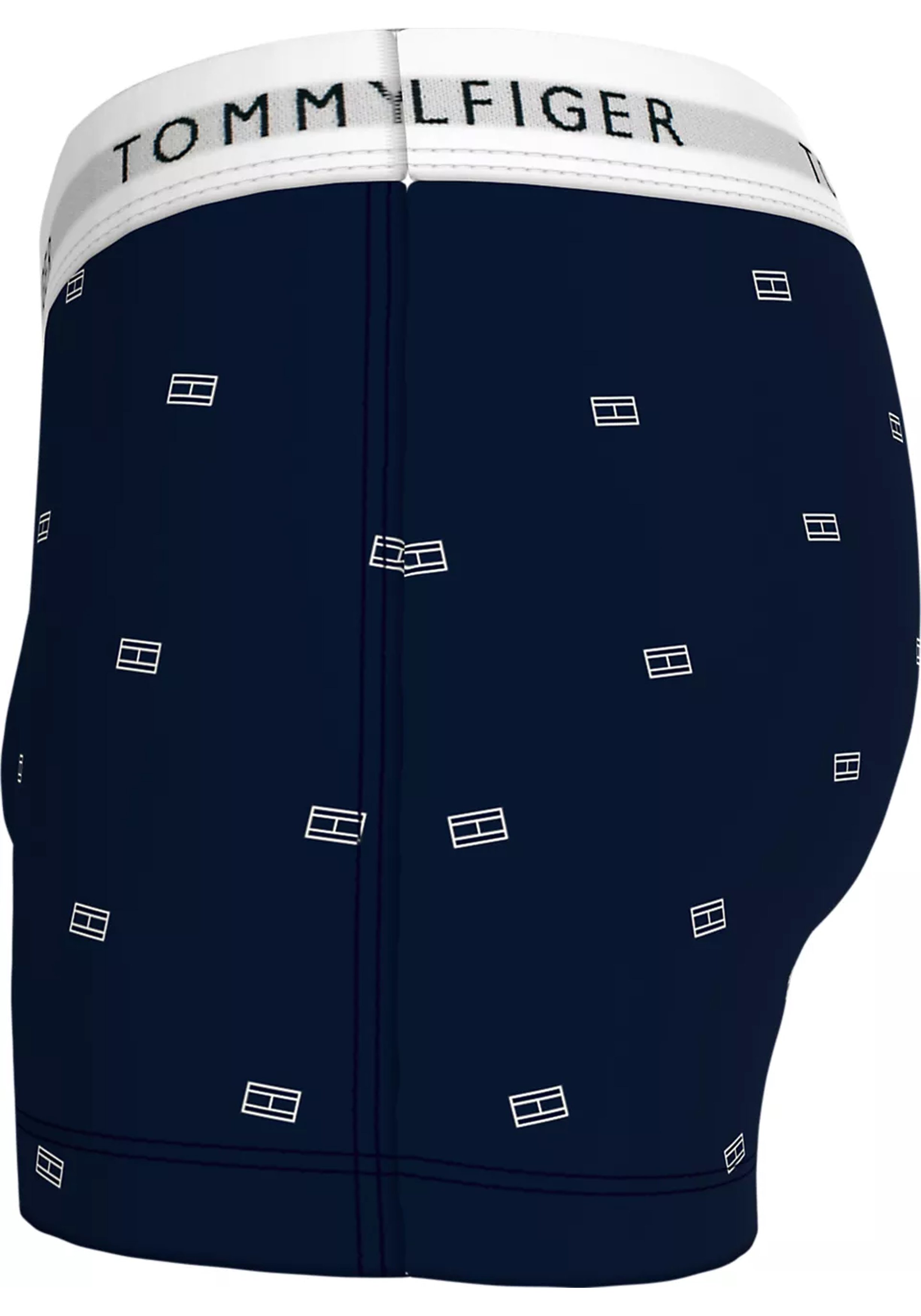 Tommy Hilfiger trunk (3-pack), heren boxers normale lengte, rood, wit en blauw met print