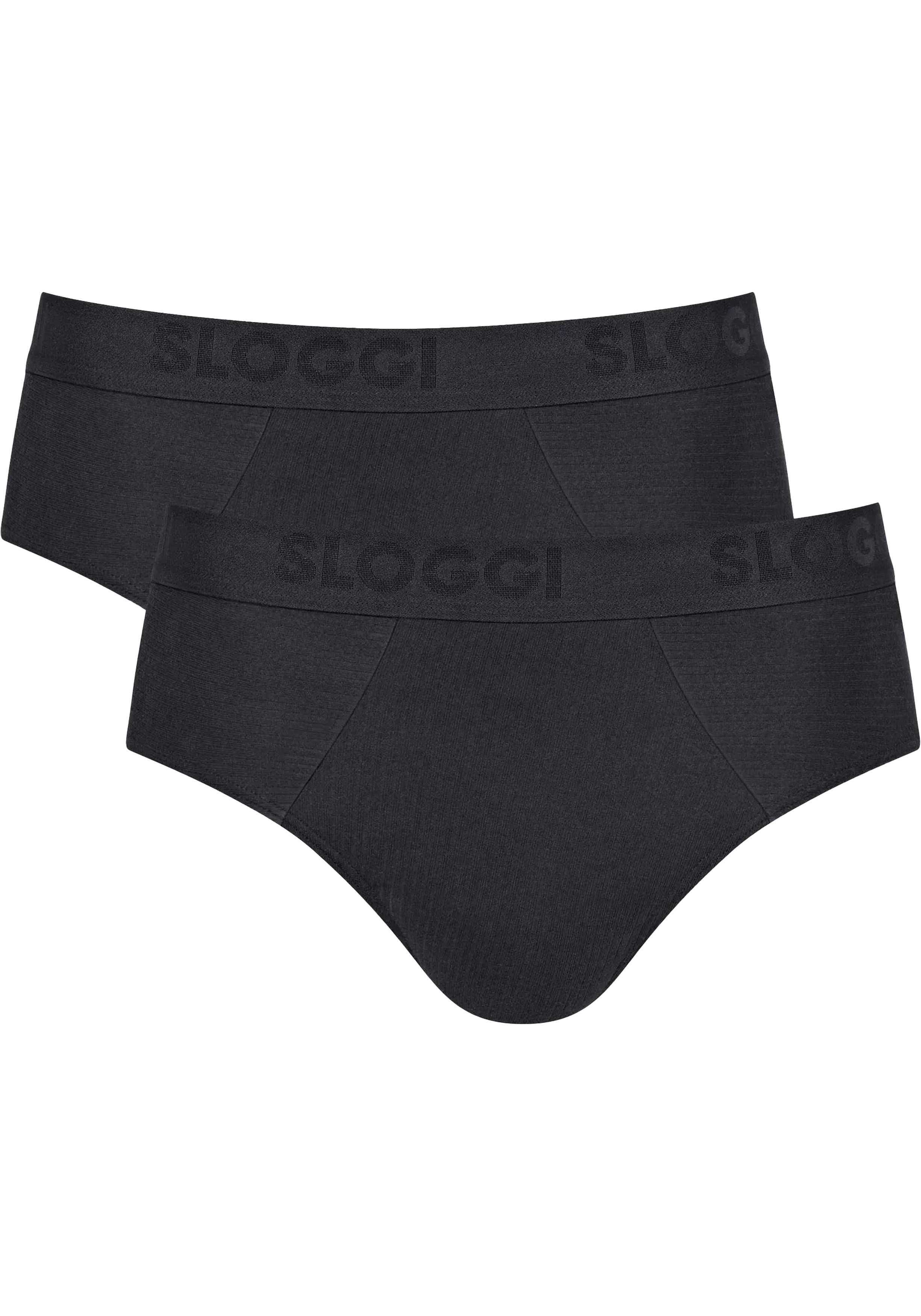 Sloggi Men FREE Evolve Brief, heren slip met smalle zijkanten (2-pack), zwart