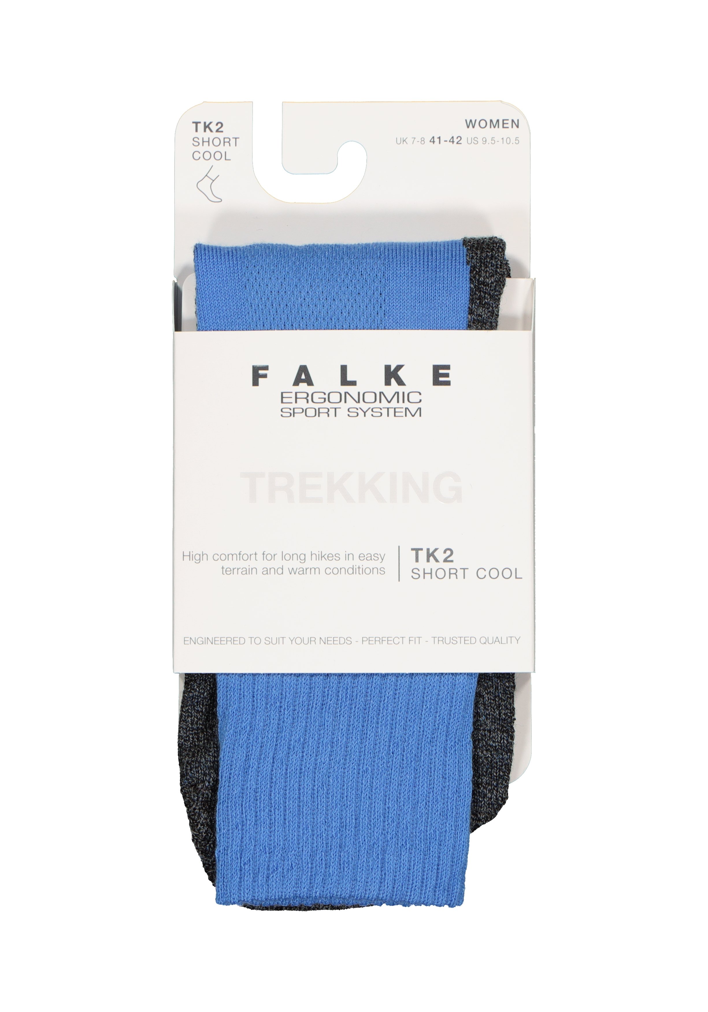 FALKE TK2 Cool Short dames wandelsokken, blauw-mix