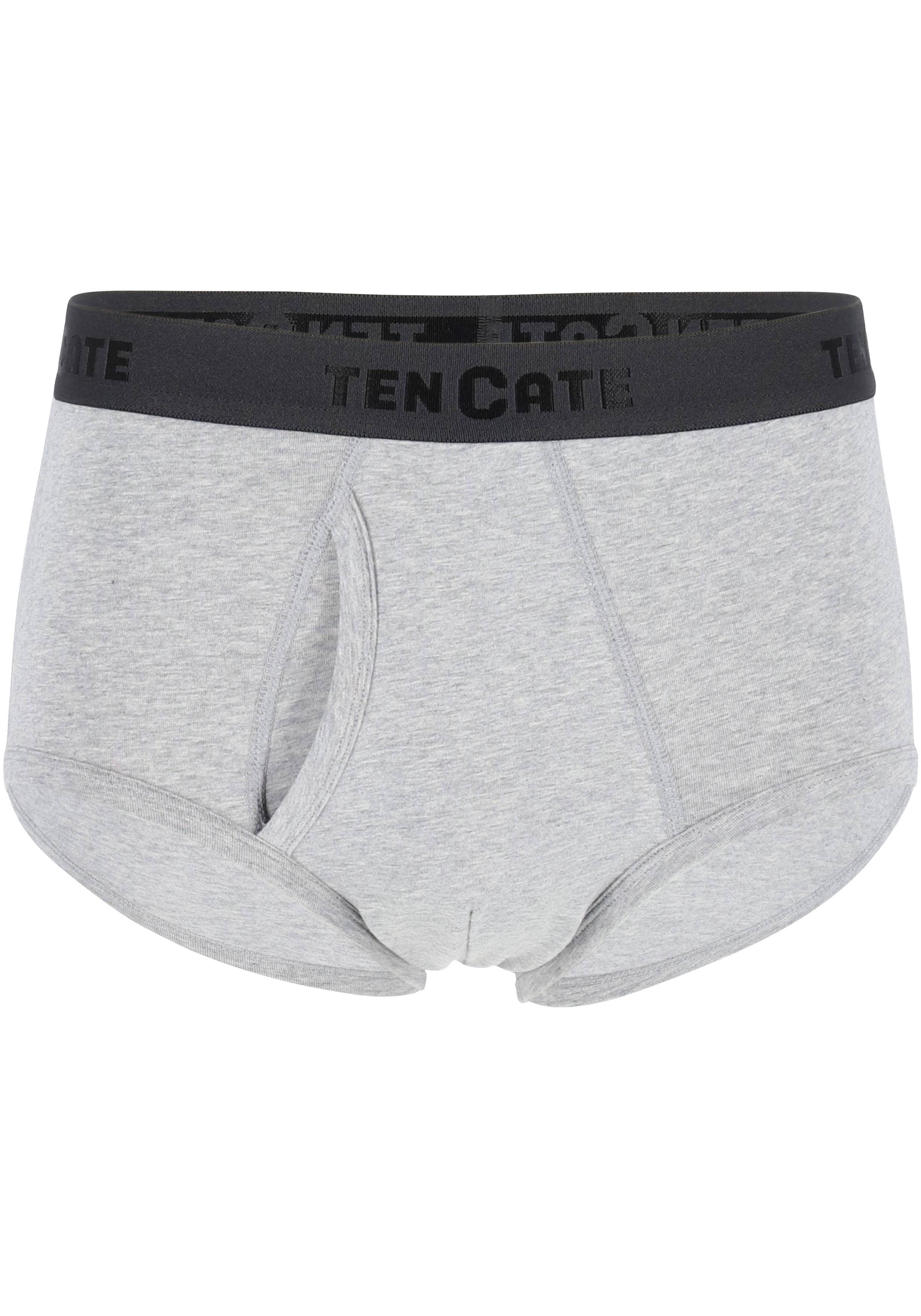 TEN CATE Basics men classic slip met gulp (2-pack), heren heupslips, grijs melange