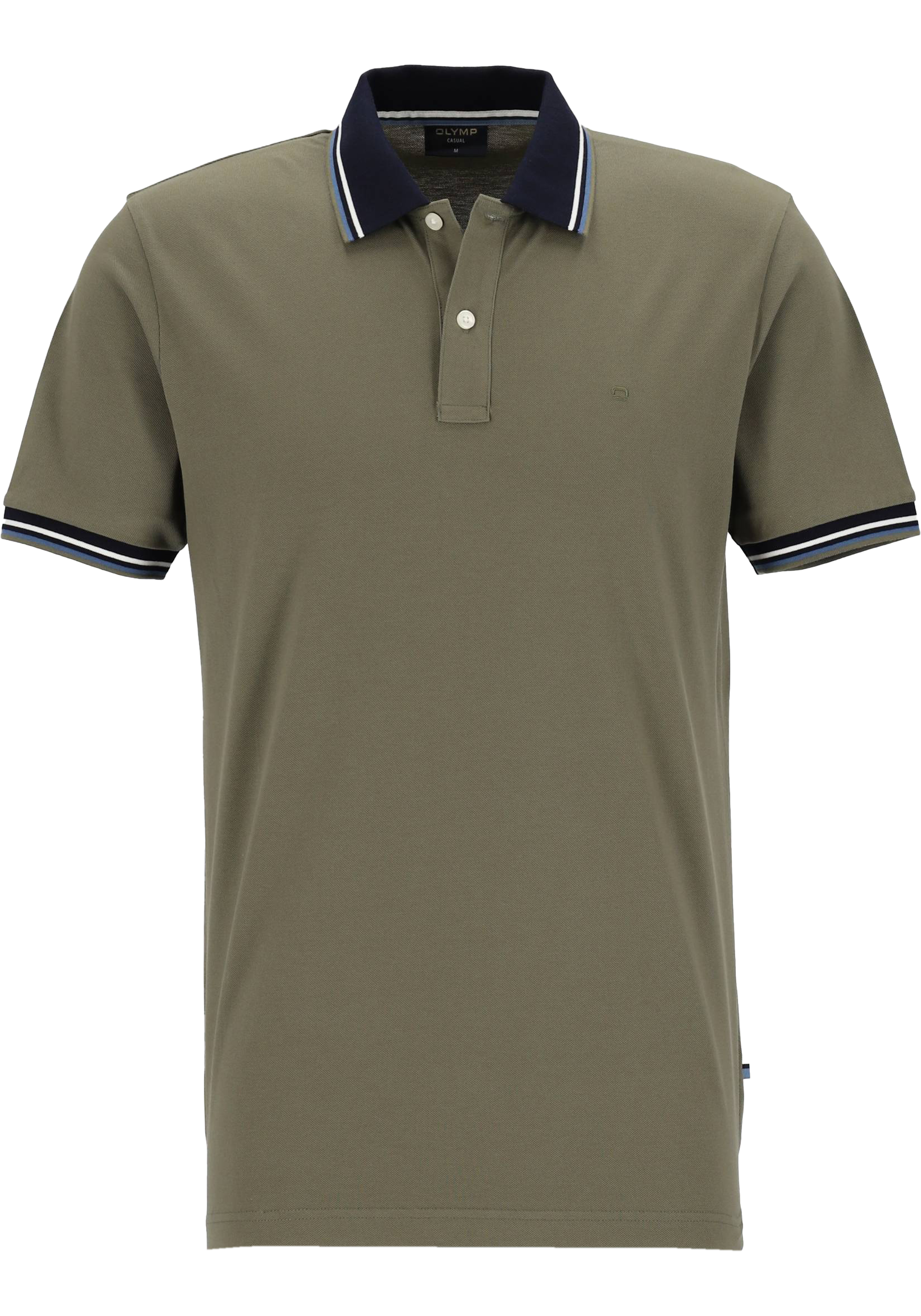 OLYMP Polo Casual, modern fit polo, olijfgroen