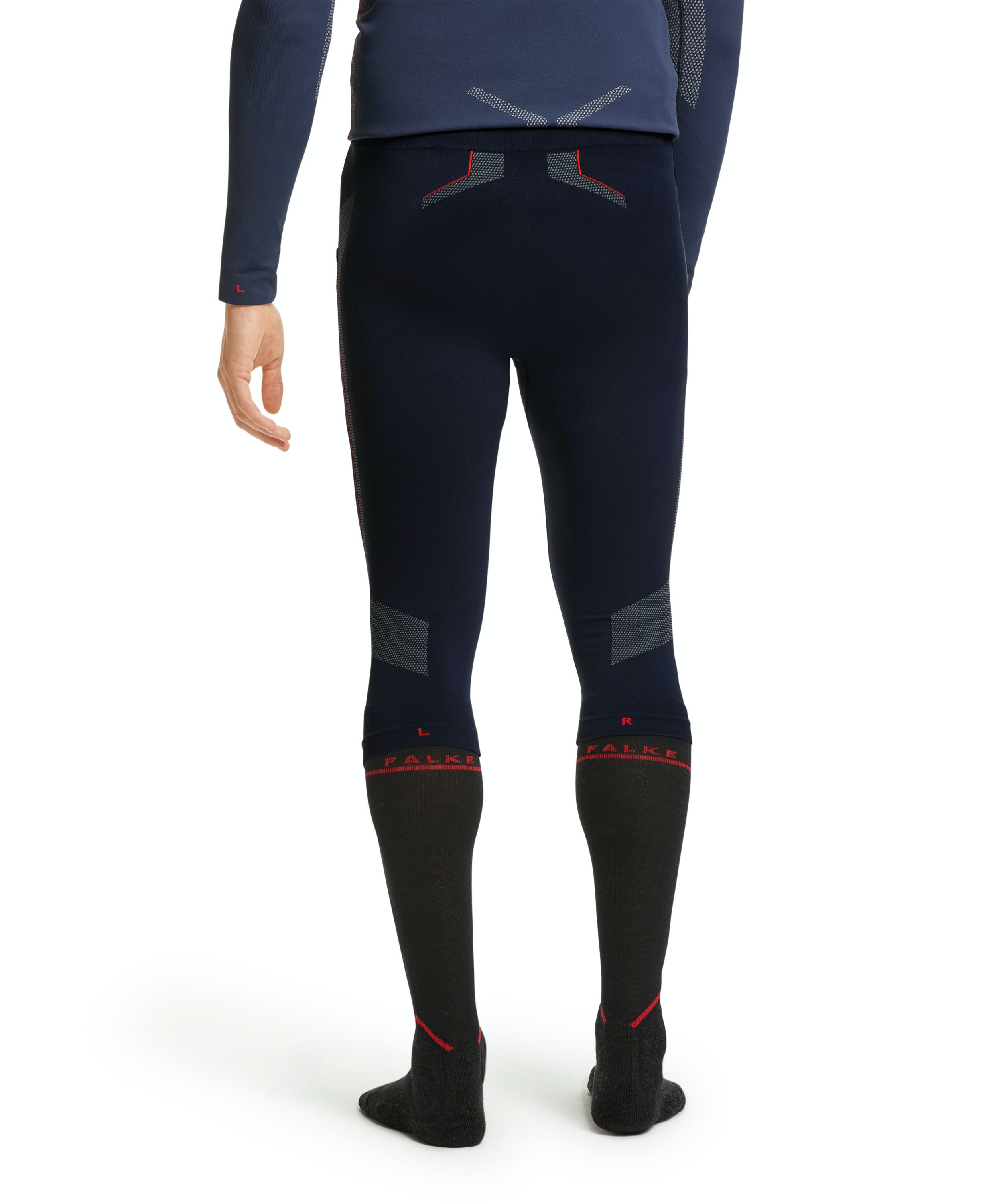 FALKE heren tights Maximum Warm, thermobroek, blauw (space blue)