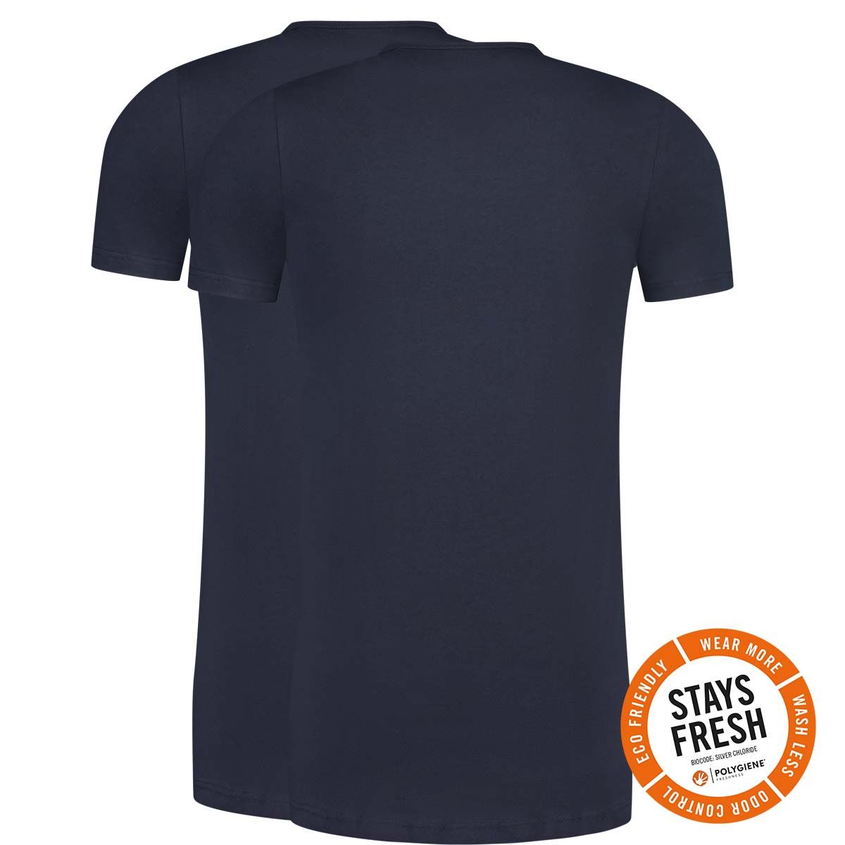 RJ Bodywear Everyday Venlo T-shirt (2-pack), heren T-shirt met V-hals, donkerblauw