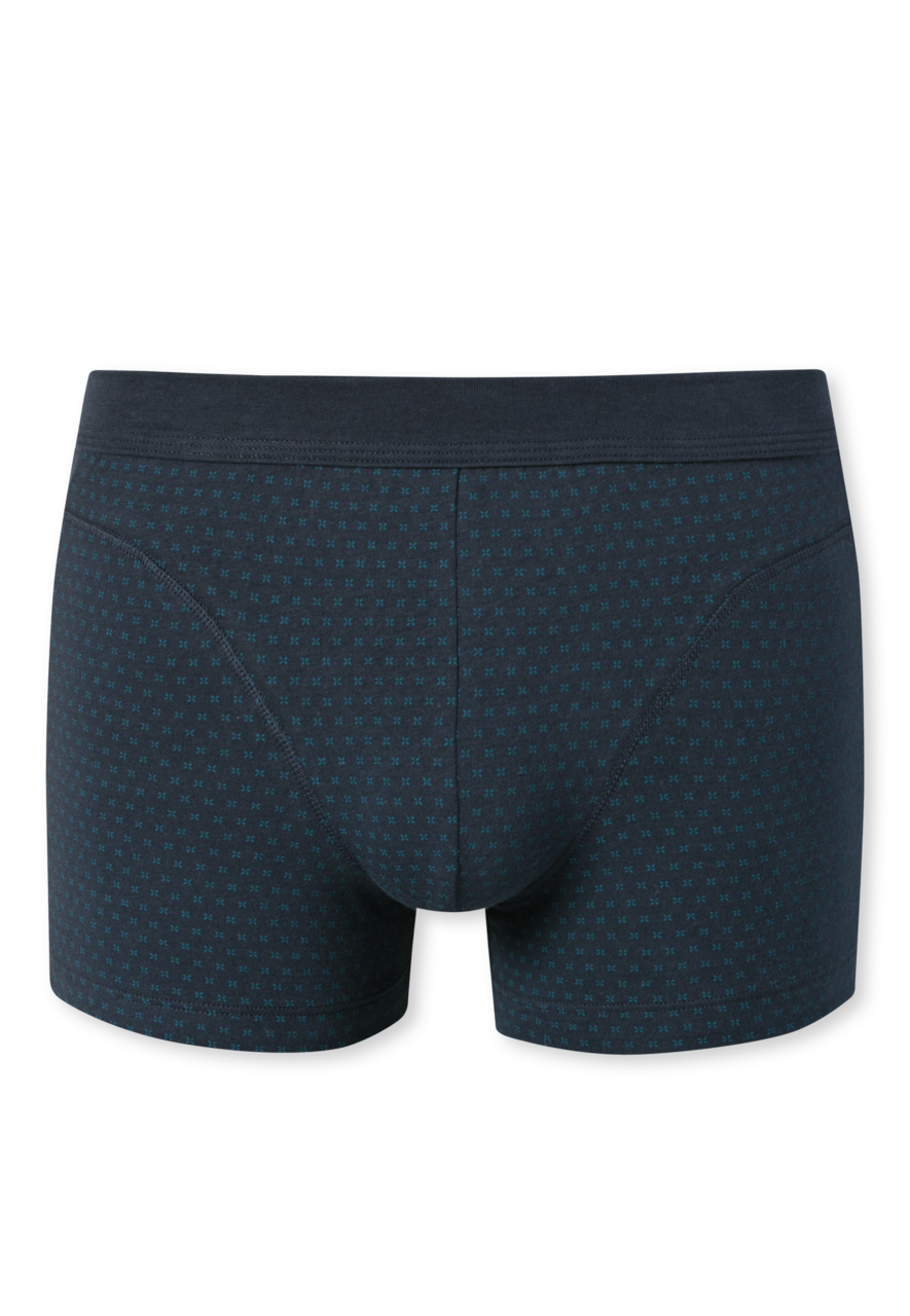 SCHIESSER Comfort Fit boxer (1-pack), heren short biologisch katoen gedessineerd nachtblauw