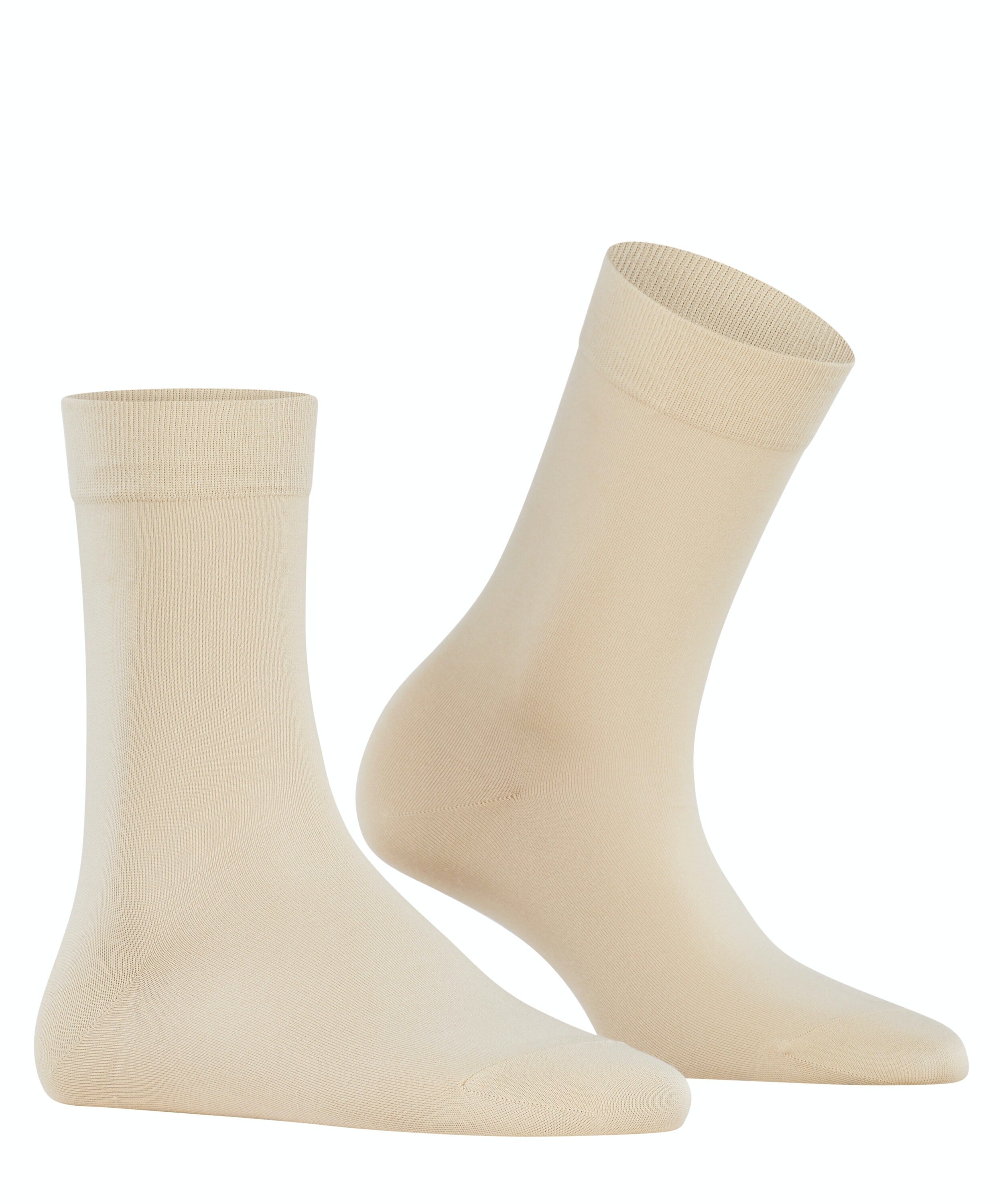 FALKE Cotton Touch damessokken, creme (cream)