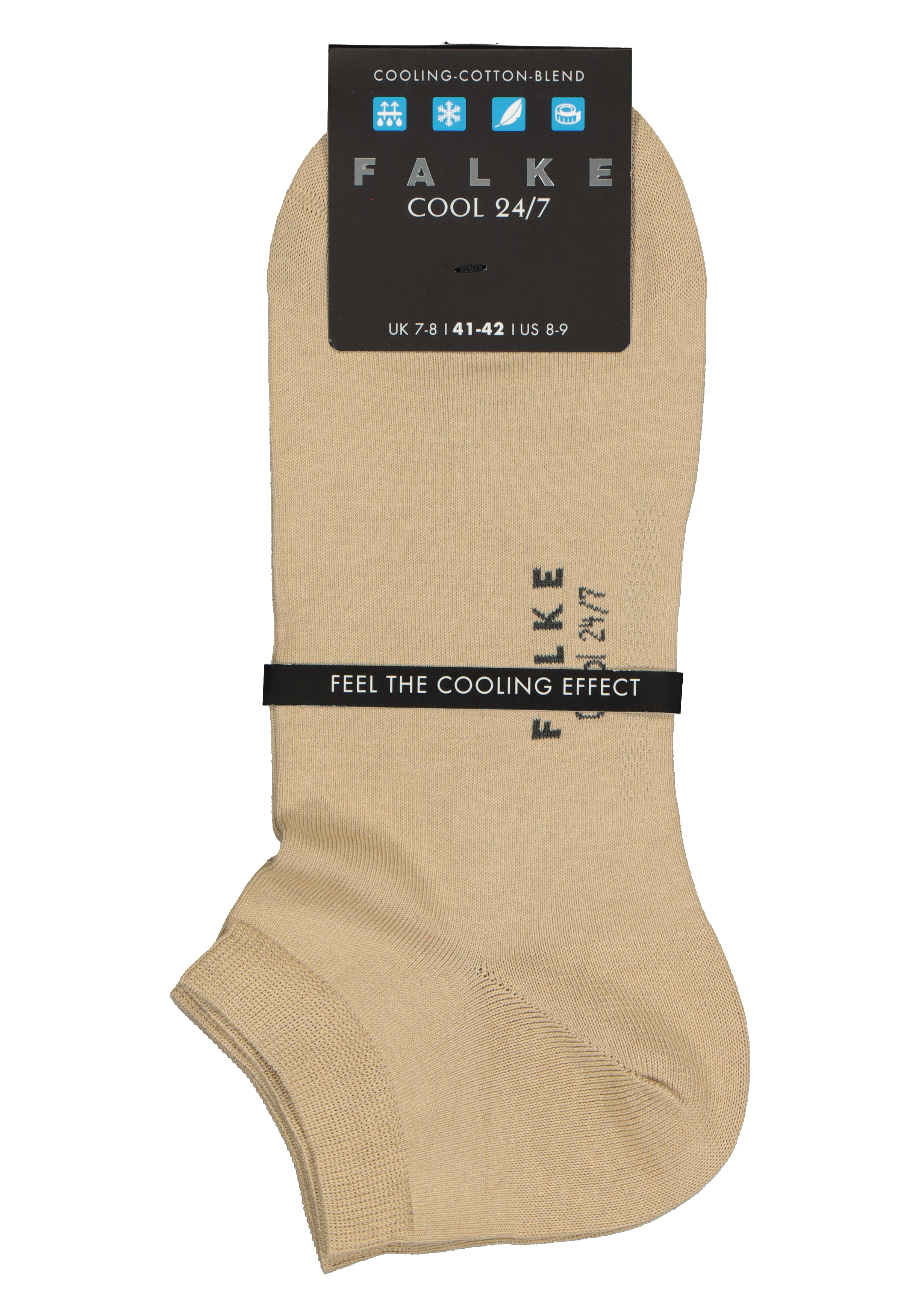 FALKE Cool 24/7 heren enkelsokken, beige (sand)