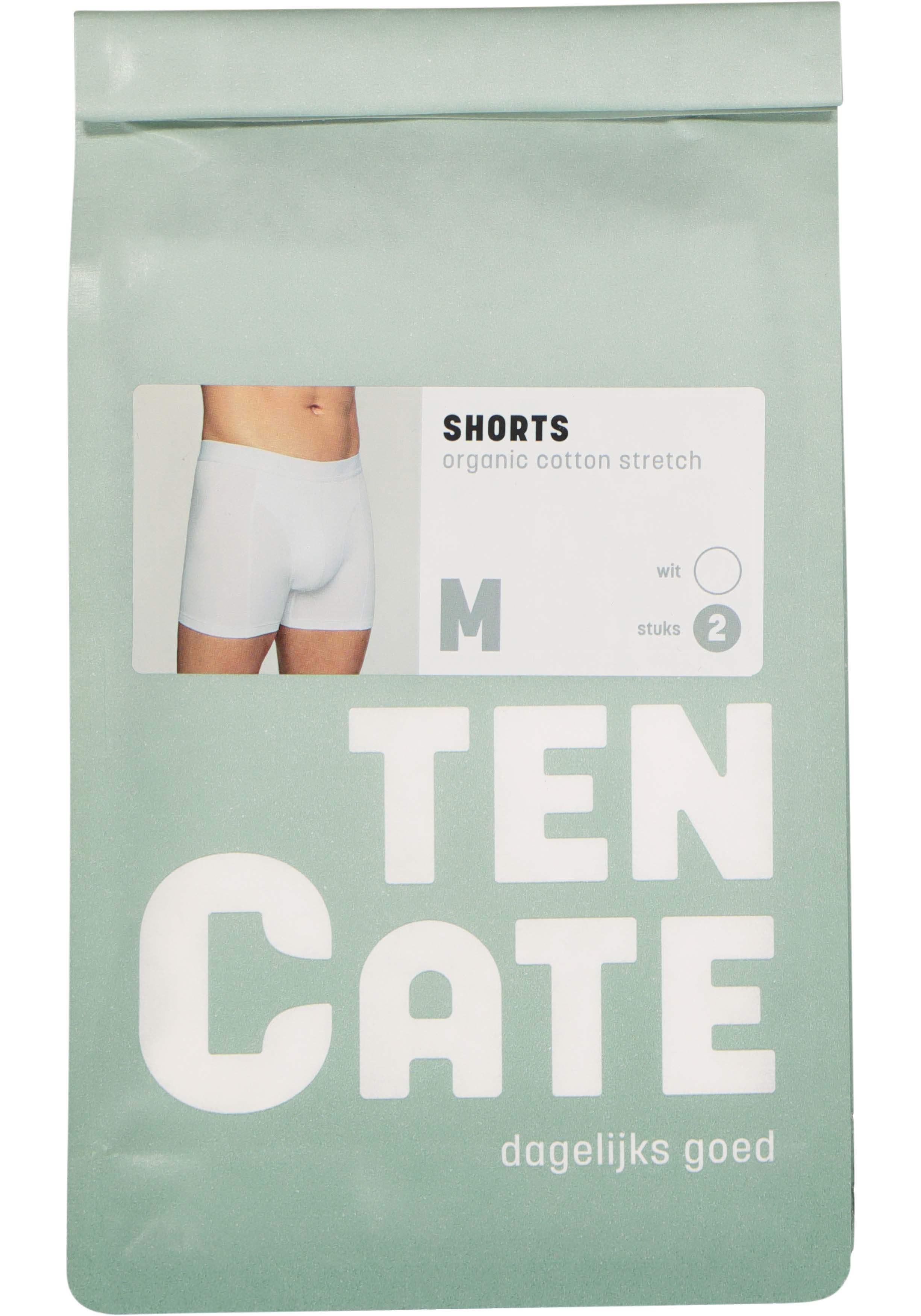 TEN CATE Basics men shorts (2-pack), heren boxers normale lengte, wit