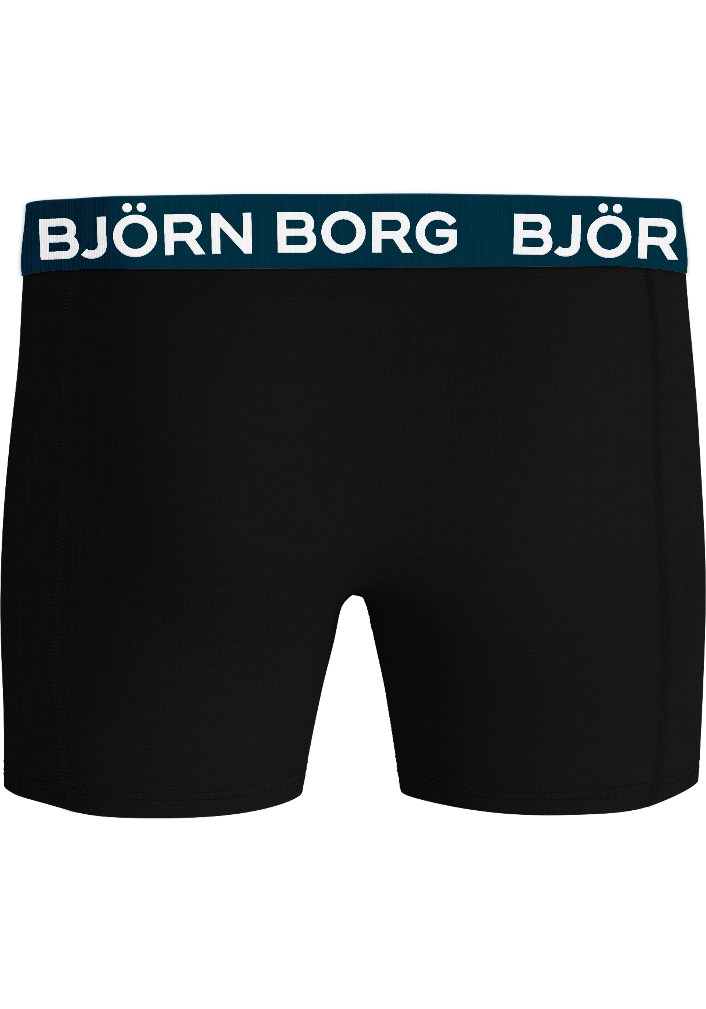 Bjorn Borg Cotton Stretch boxers, heren boxers normale lengte (7-pack), zwart met gekleurde tailleband