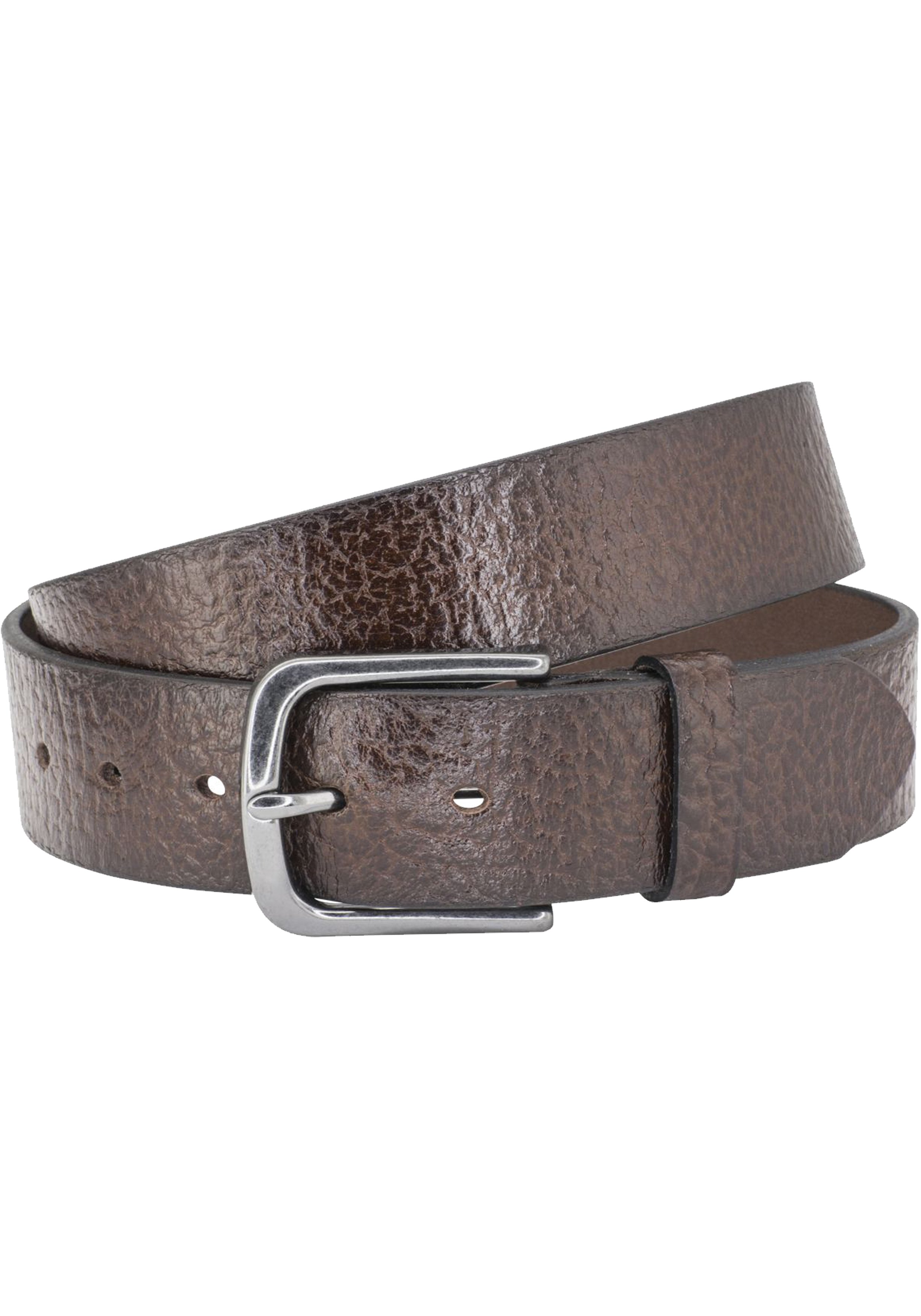 LINDENMANN leren heren riem, bruin