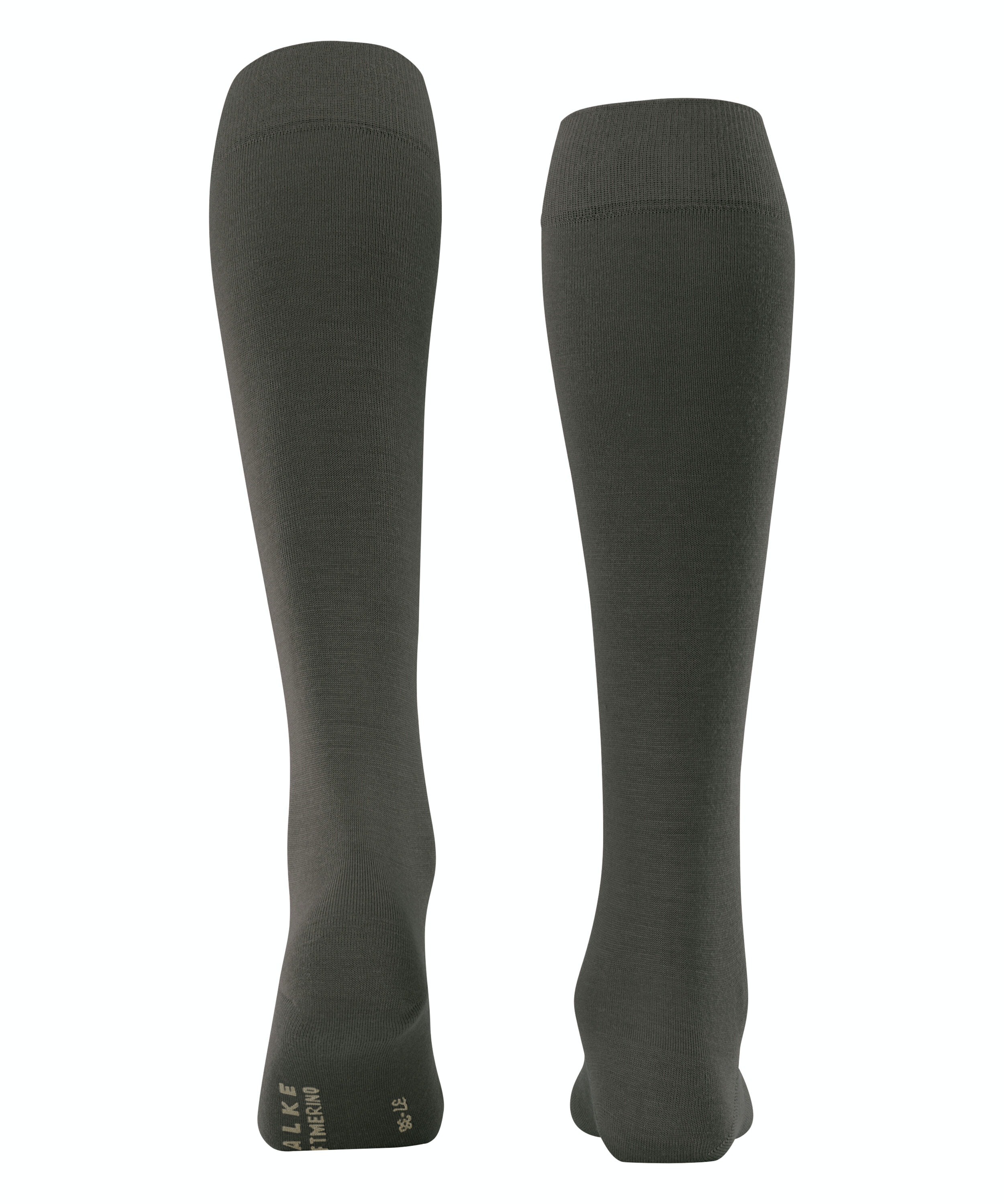 FALKE Softmerino dames kniekousen, olijfgroen (military)