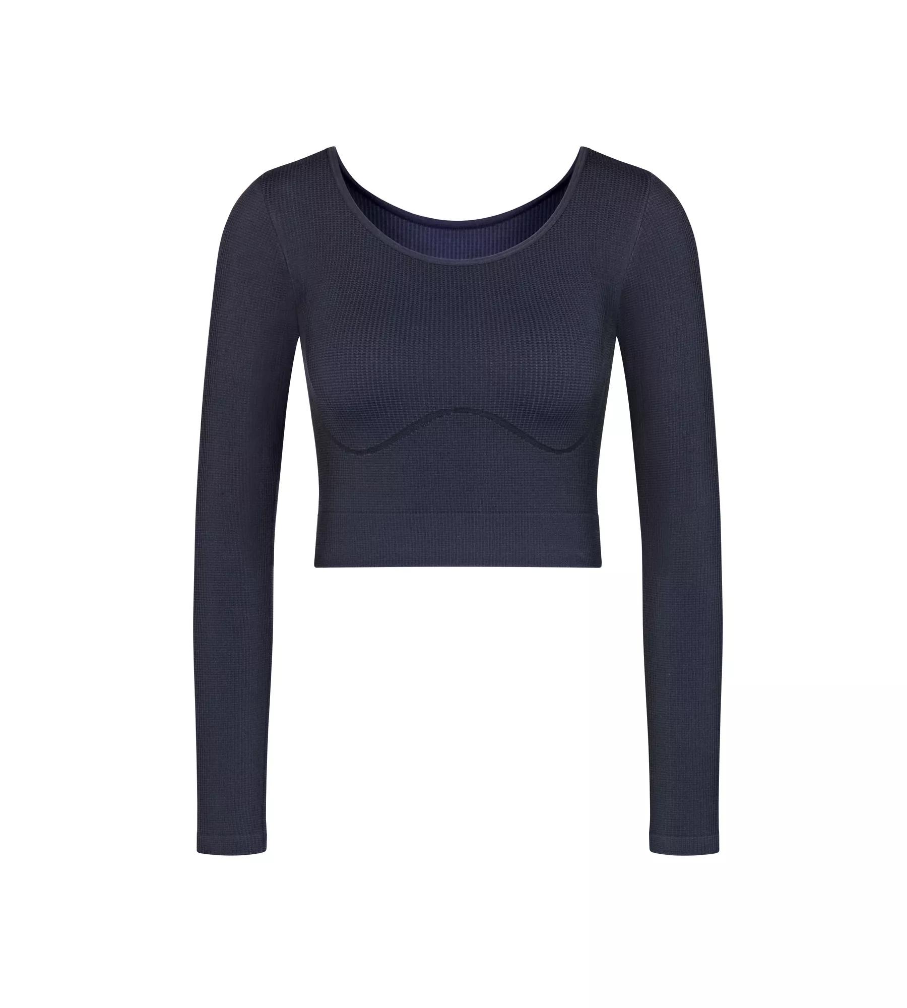 Sloggi Women EVER Infused Aloe Crop top LS (1-pack), dames korte top, donkerblauw