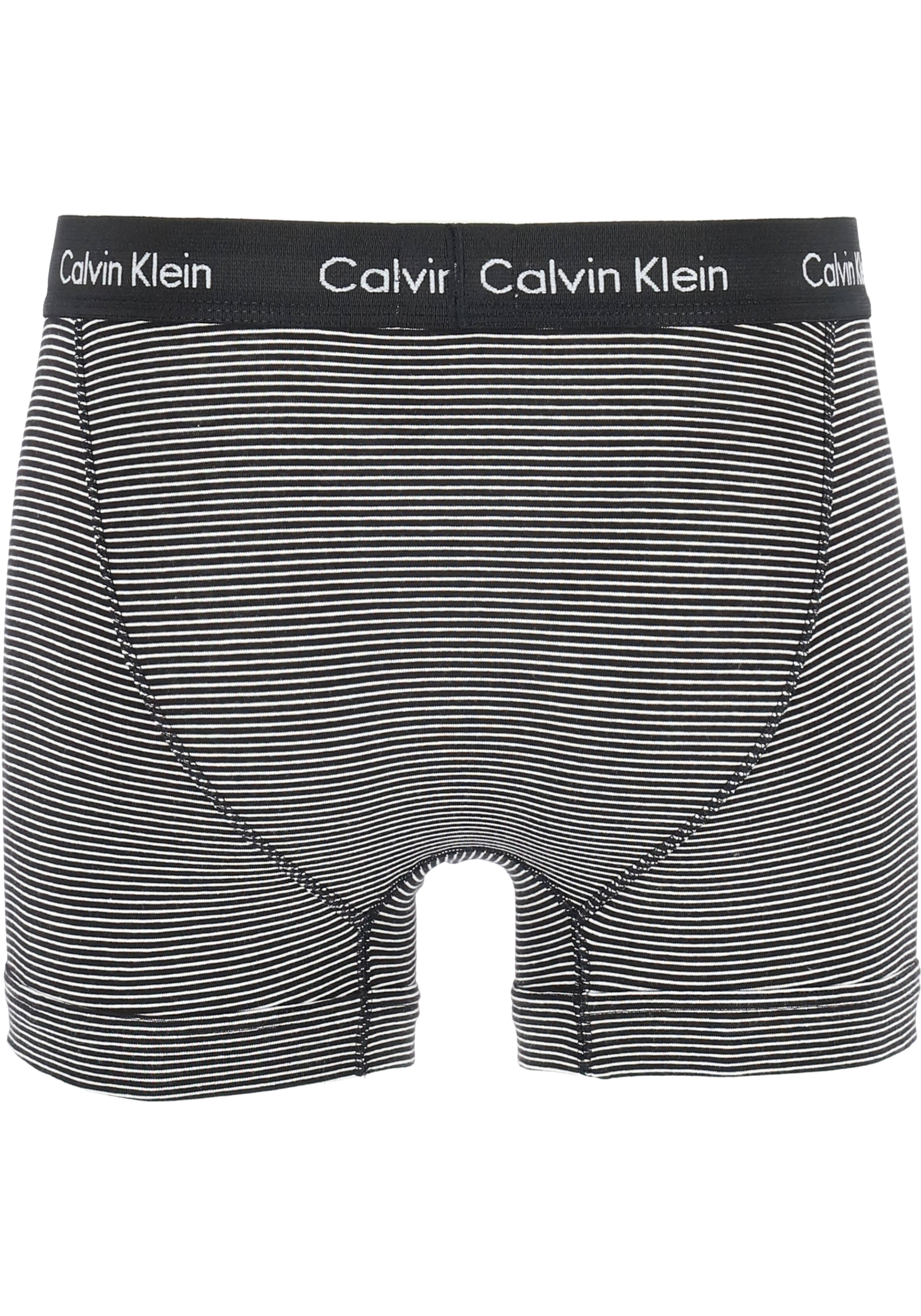 Calvin Klein trunks (3-pack), heren boxers normale lengte, zwart, wit en gestreept