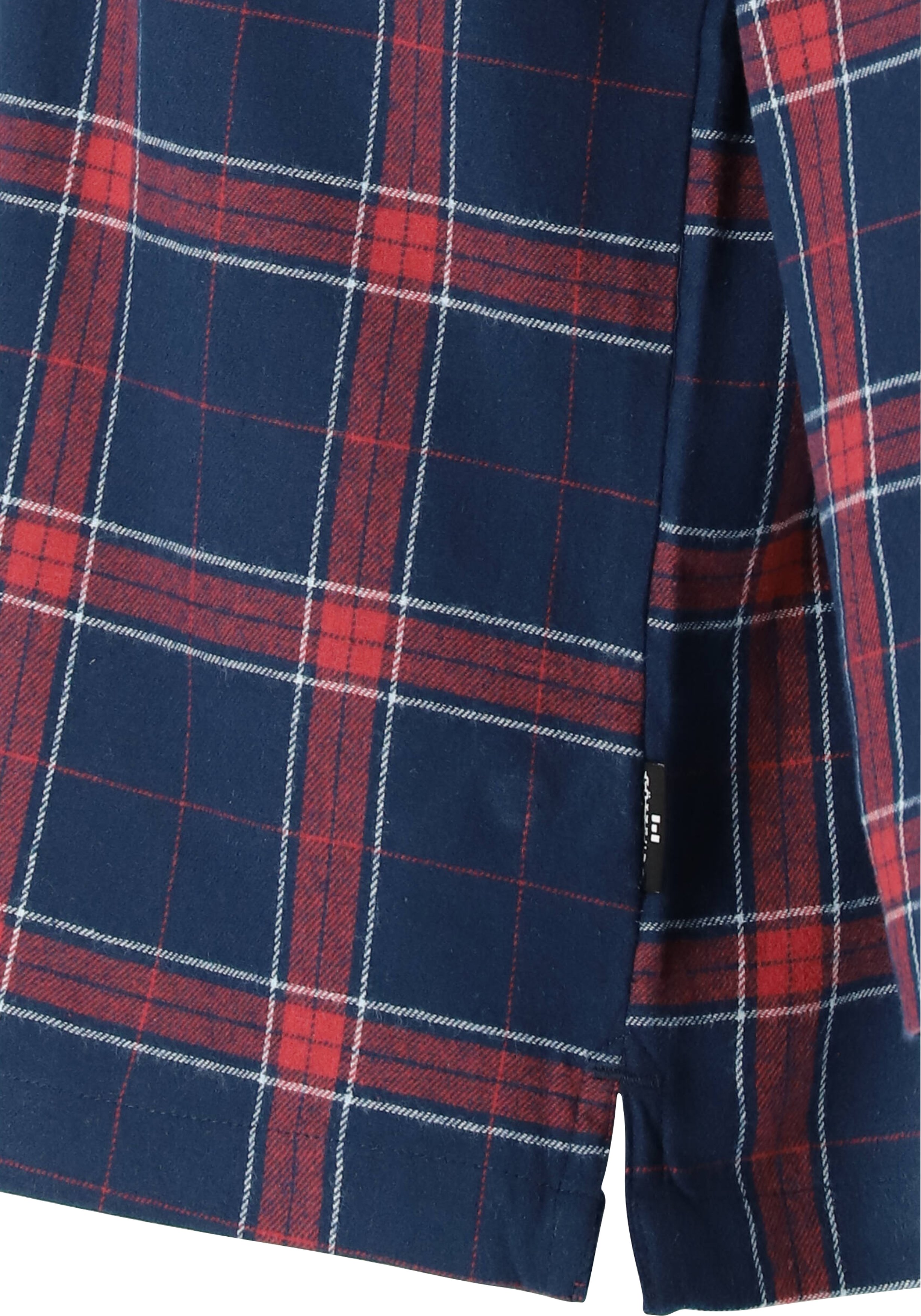 Gotzburg heren pyjama flanel met knoopjes, donkerblauw geruit