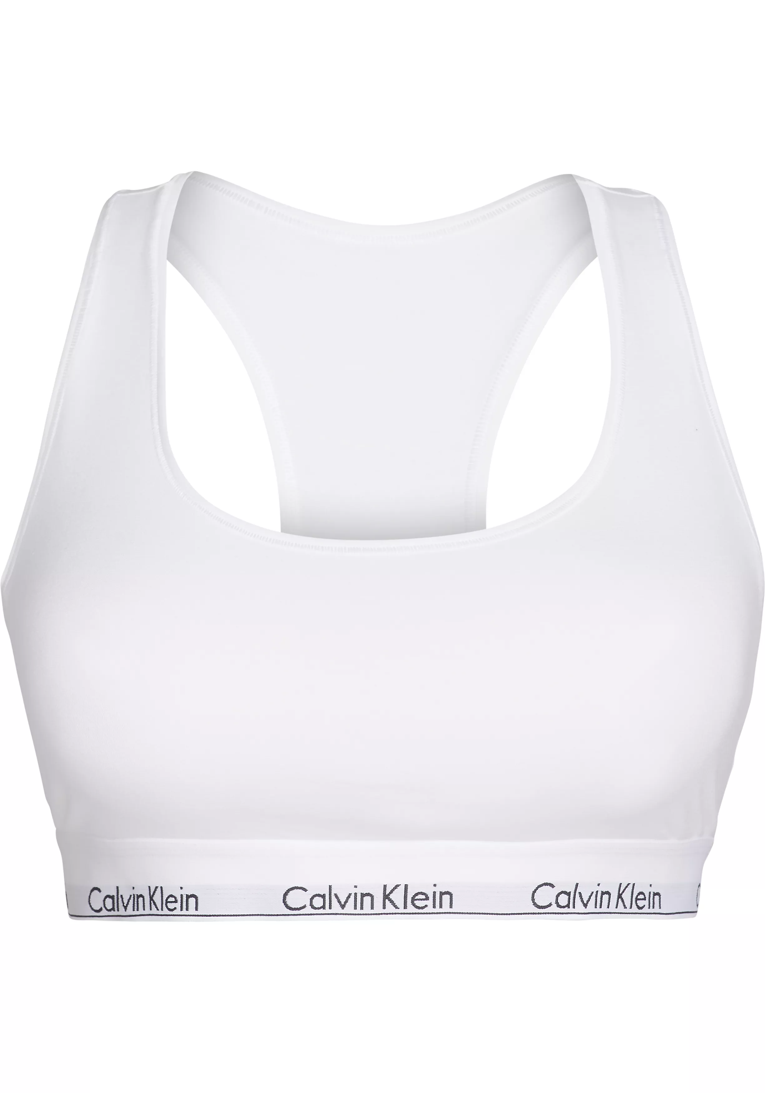 Calvin Klein dames Modern Cotton unlined bralette, bralette, wit